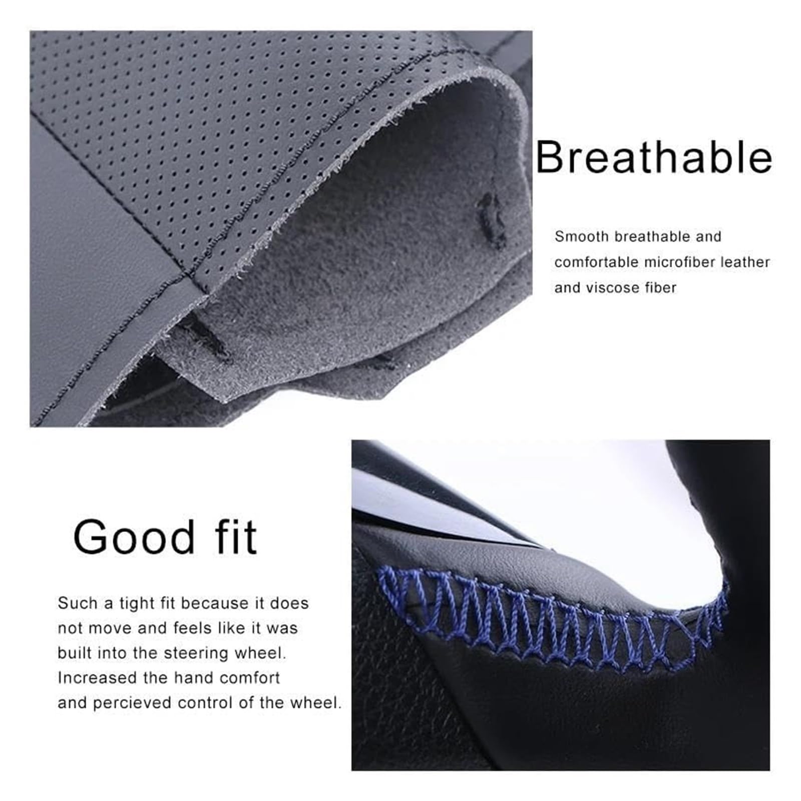 Antideslizante Funda Volante para Peugeot 307 2001-2008 para SW 2005-2008 Fundas Volante Trenzadas Funda Bricolaje para Coche