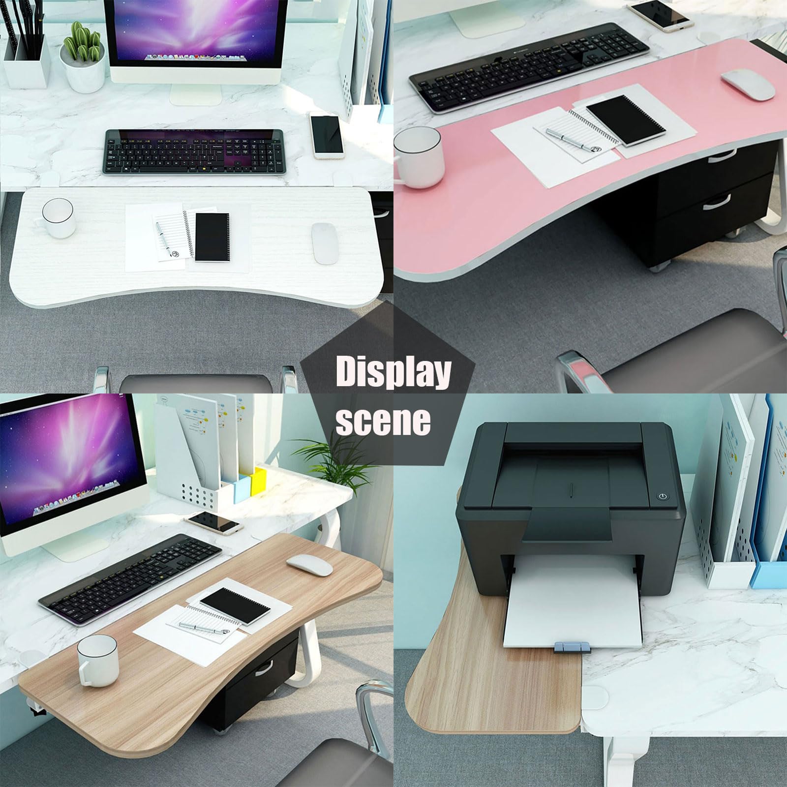 Organizer da scrivania pieghevole a 90°, regolabile, impermeabile, salvaspazio, supporto per braccio e gomito, ideale per casa, ufficio e configurazione di gioco, migliora la produttività e il comfort