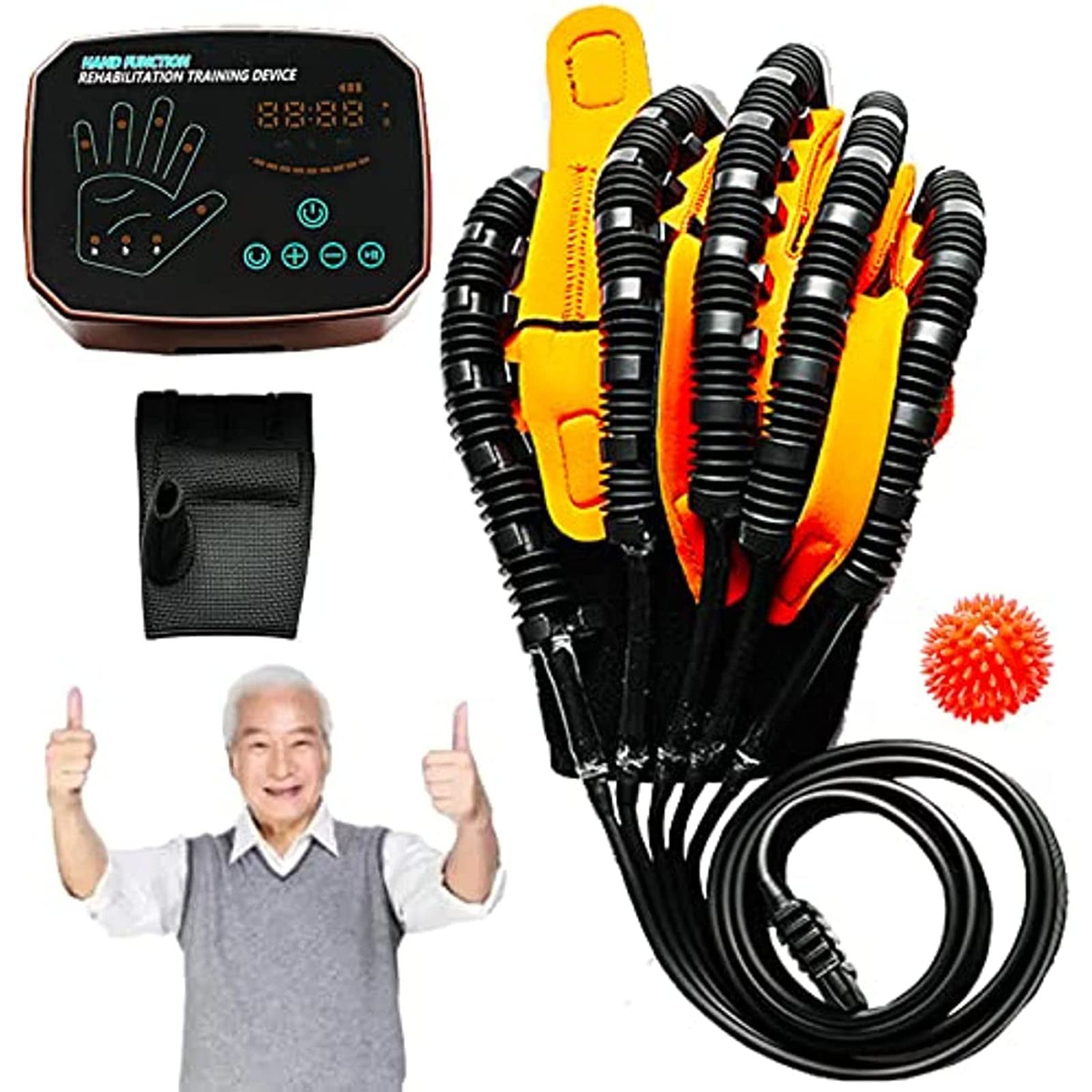 Guantes Robóticos De Rehabilitación Mejorados, para Entrenamiento De Corrección De Dedos, Recuperación De La Función De La Mano, para Pacientes con Hemiplejía por Accidente Cerebrovascular