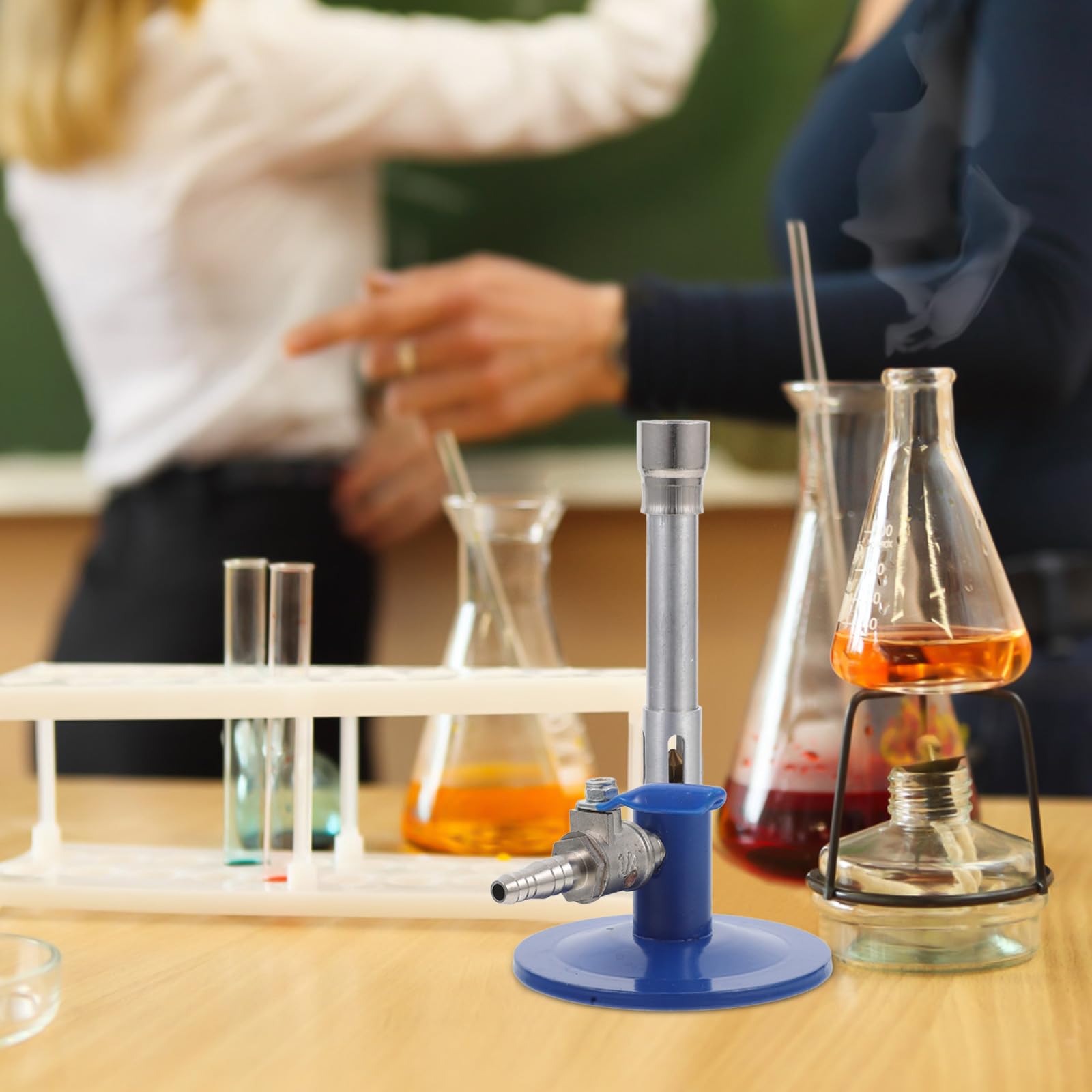 Alipis Bruciatore e Compatto Portatile Bunsen da Laboratorio in Lega di Zinco Leggero per Riscaldamento e Saldatura Uso Professionale