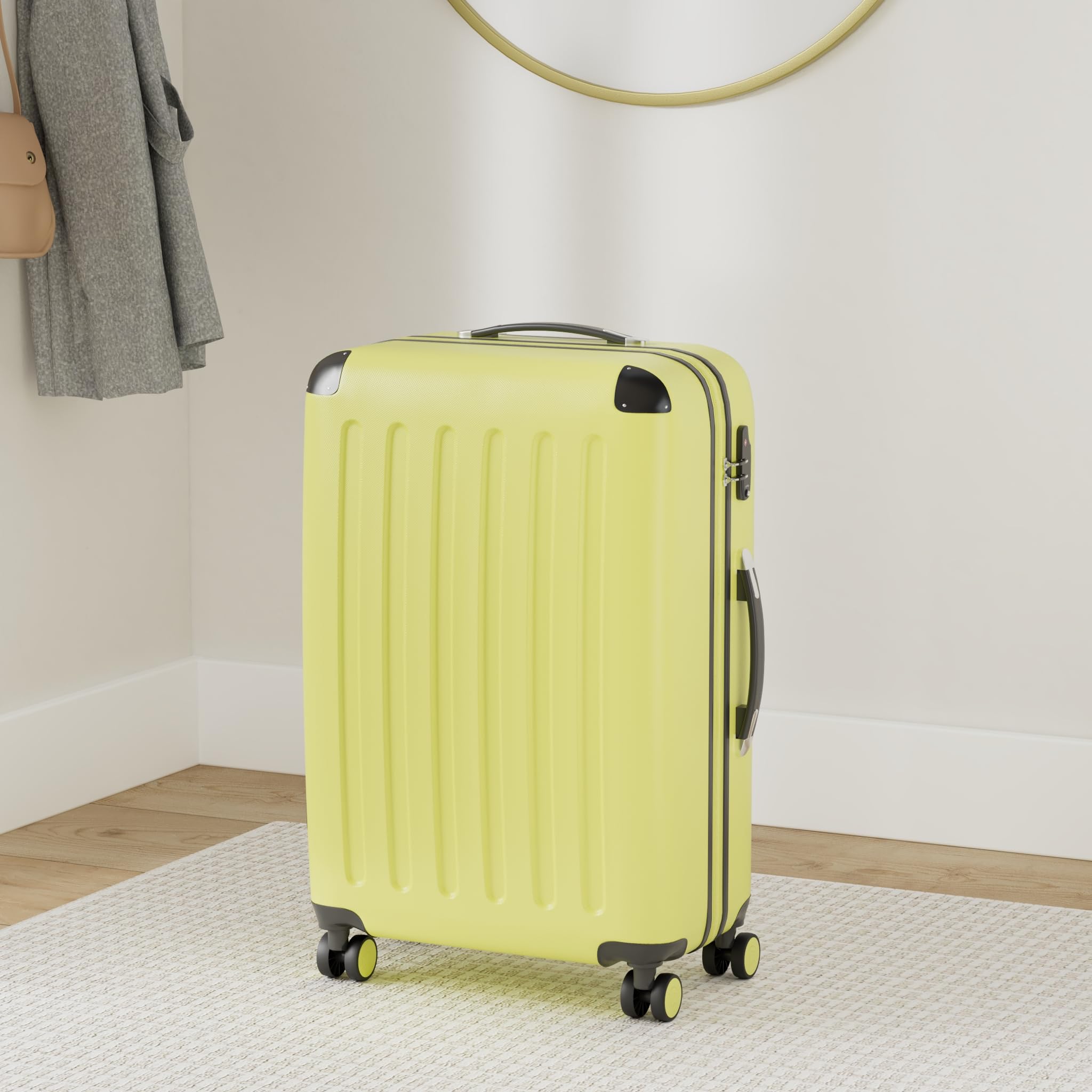 HAUPTSTADTKOFFER - Spree - Maleta rígida, Trolley expandible, Equipaje de Viaje, 4 Ruedas Dobles, TSA, 65 cm, 74 litros, Champán — view 239
