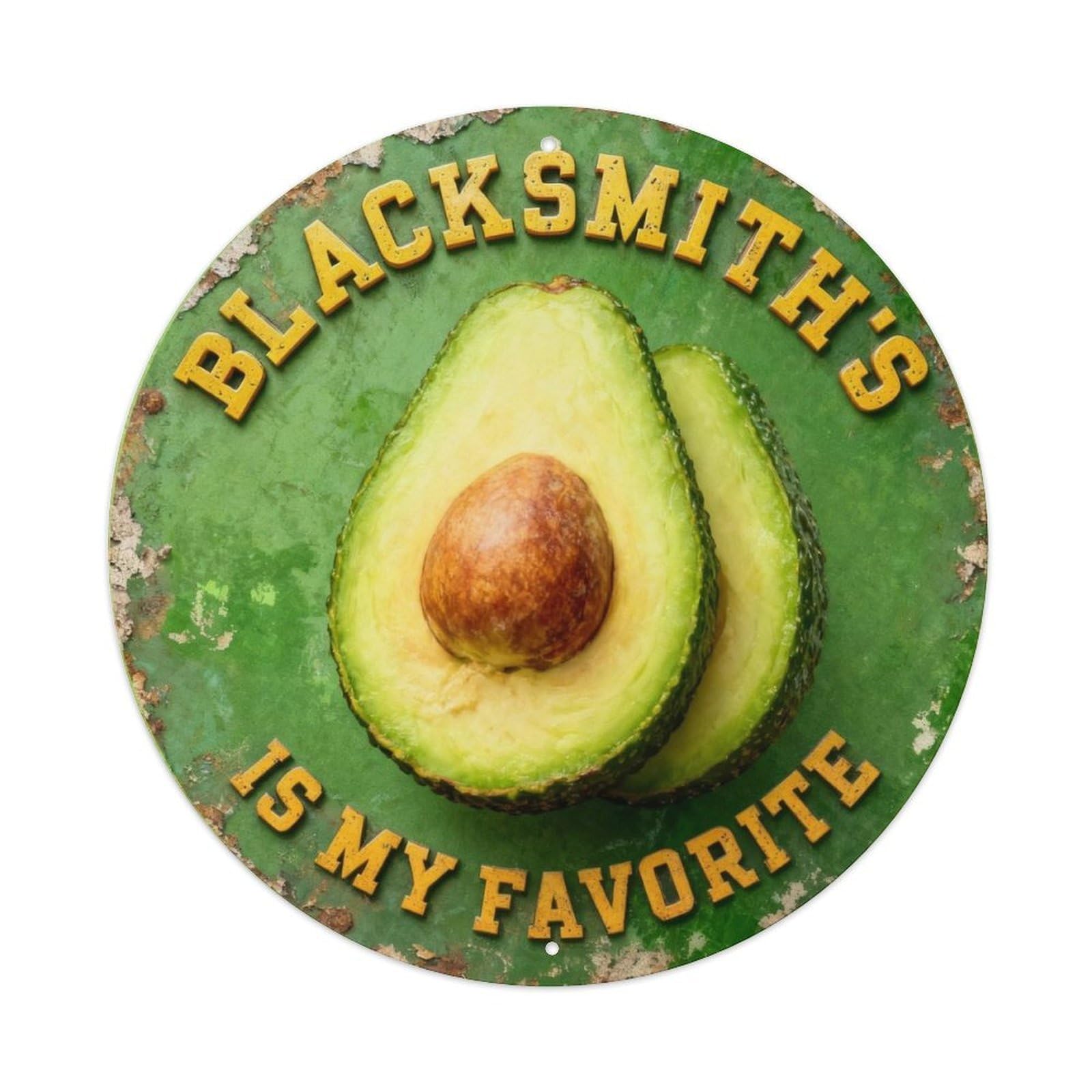Avocado Is My Favorite Metal Tin Sign Plaque