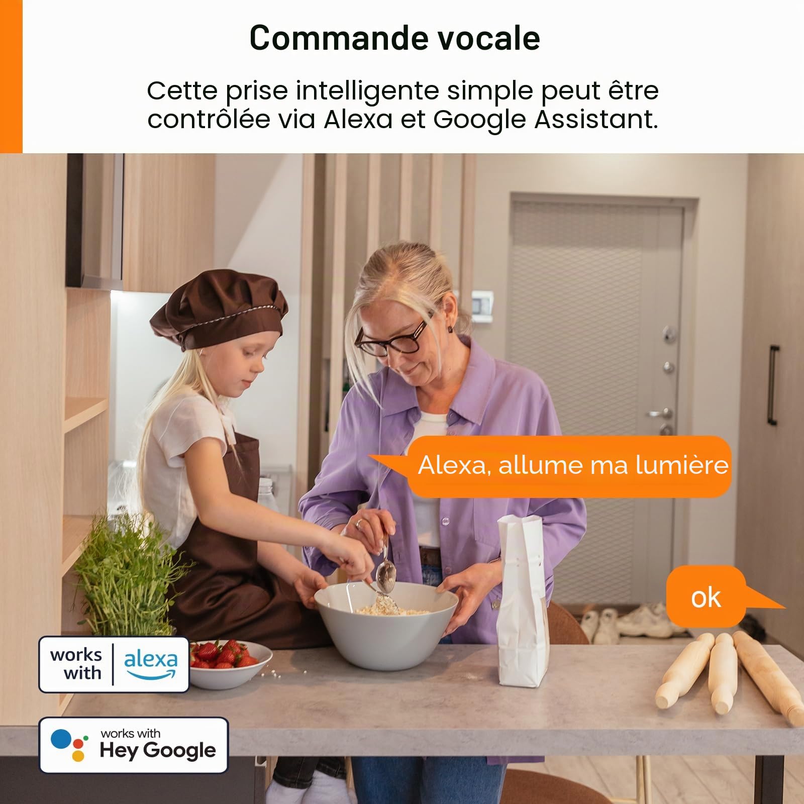 Prise Connectée WiFi Mini Mesure de Consommation Électrique Type F ANTELA Prise Intelligente Compatible avec Alexa Google Home, Smart Life APP, 4PCs