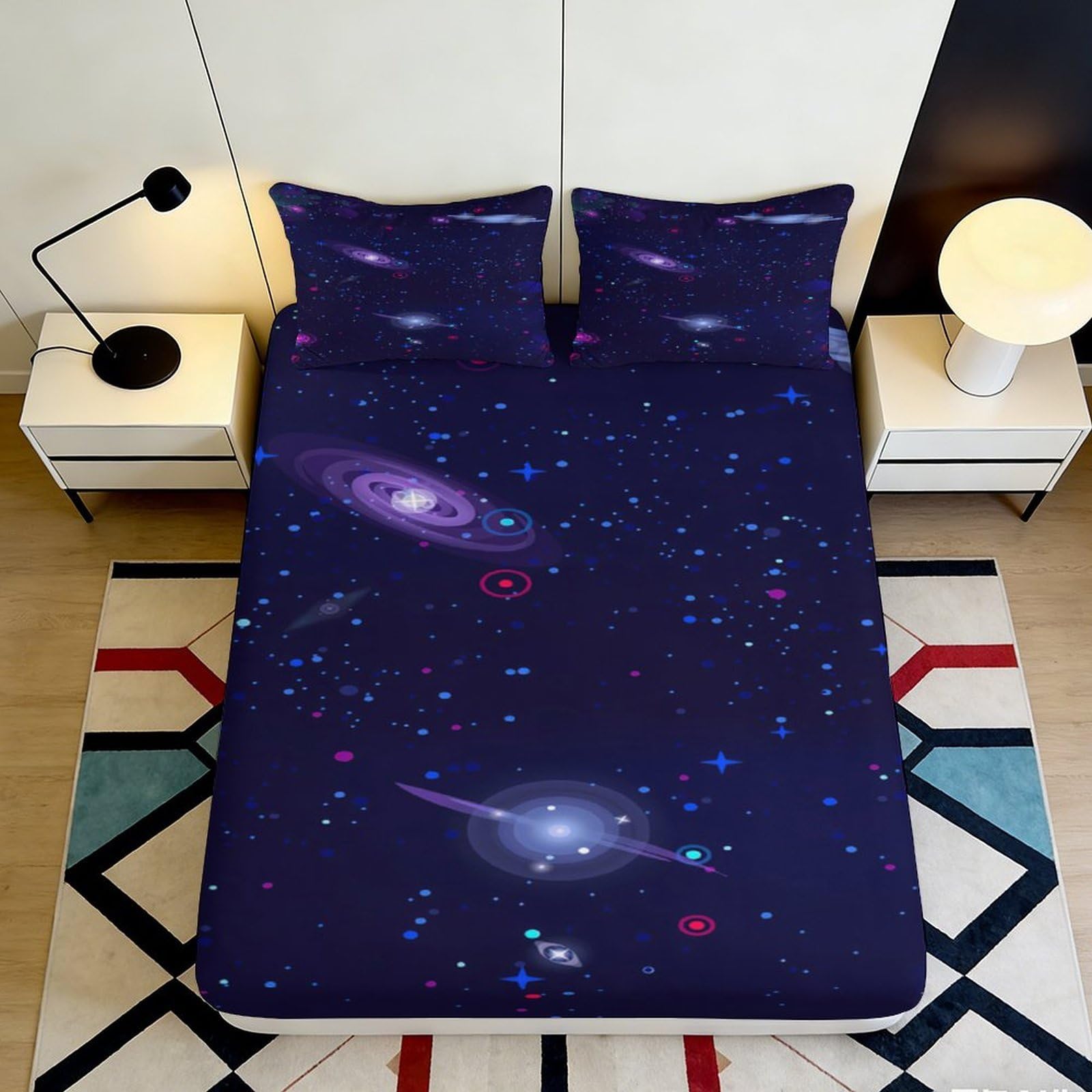 3D Printed Ocean Fitted Sheet Microfiber Deep Pocket Bedroom Non-Slip Adult Wave Mattress Fitted Cover Full Wrap Washable 120x200x25cm