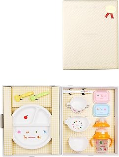 [ミキハウス] テーブルウエアセット【ラッピング済】継続展開モデル ご出産祝い ベビー食器セット 日本製 離乳食 男の子 女の子 ベビー キッズ 赤ちゃん ベビー服 子供服 ギフト 44-9989-685 白