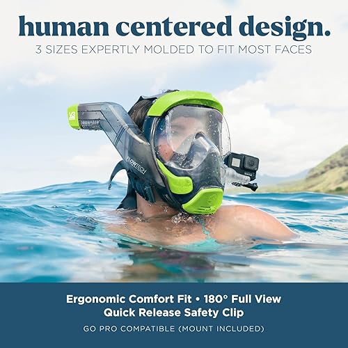 Miniatura 4 de Seaview 180 Máscara de esnórquel de cara completa V3 para adultos el V3 es el equipo de esnórquel perfecto para adultos, máscara de esnórquel con