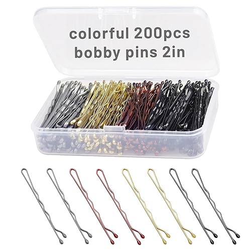 PROPOG Bobby Pins 200 unidades, horquillas para moños y peinados, accesorios para el cabello, pasadores de metal con caja de almacenamiento, disponible en Yaxa Venezuela