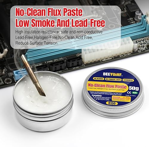 Miniatura 2 de BEEYUIHF 1.76oz50g Rosin Paste Flux For Soldering Iron Tip, Lead-Free, No-Clean Solder Paste Flux, Rosin Soldering Flux Paste, Soldering Product