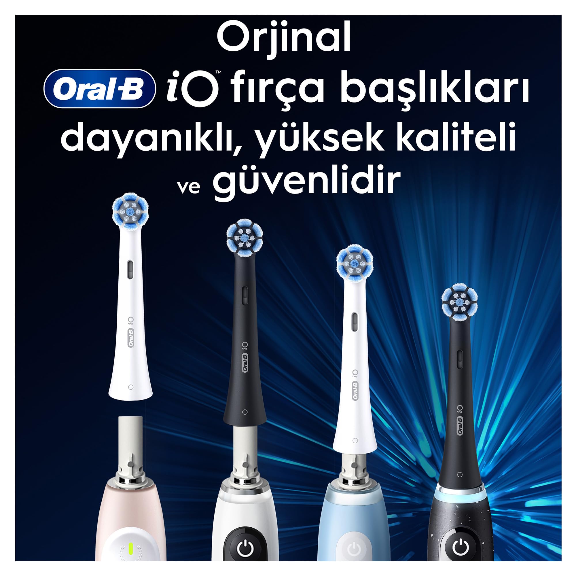 Oral-B iO Gentle Care Siyah Diş Fırçası Yedek Başlığı 4 Adet