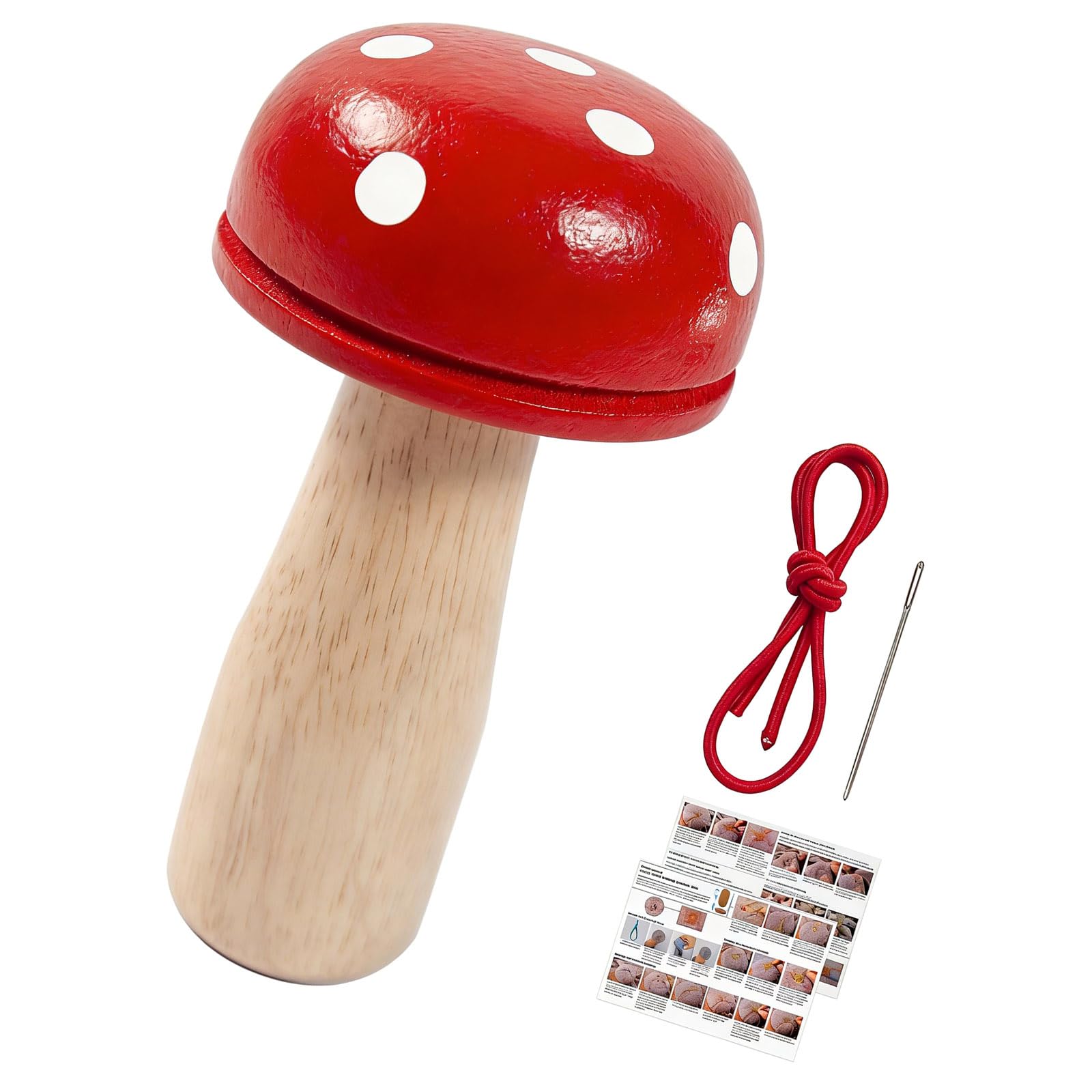 Bbajszx Wood Darning Mushroom Light Weight Portable Wooden Mending Mushroom Tool for Clothing Socks Repair Fabric Hole Patching Wooden Knitting Tool