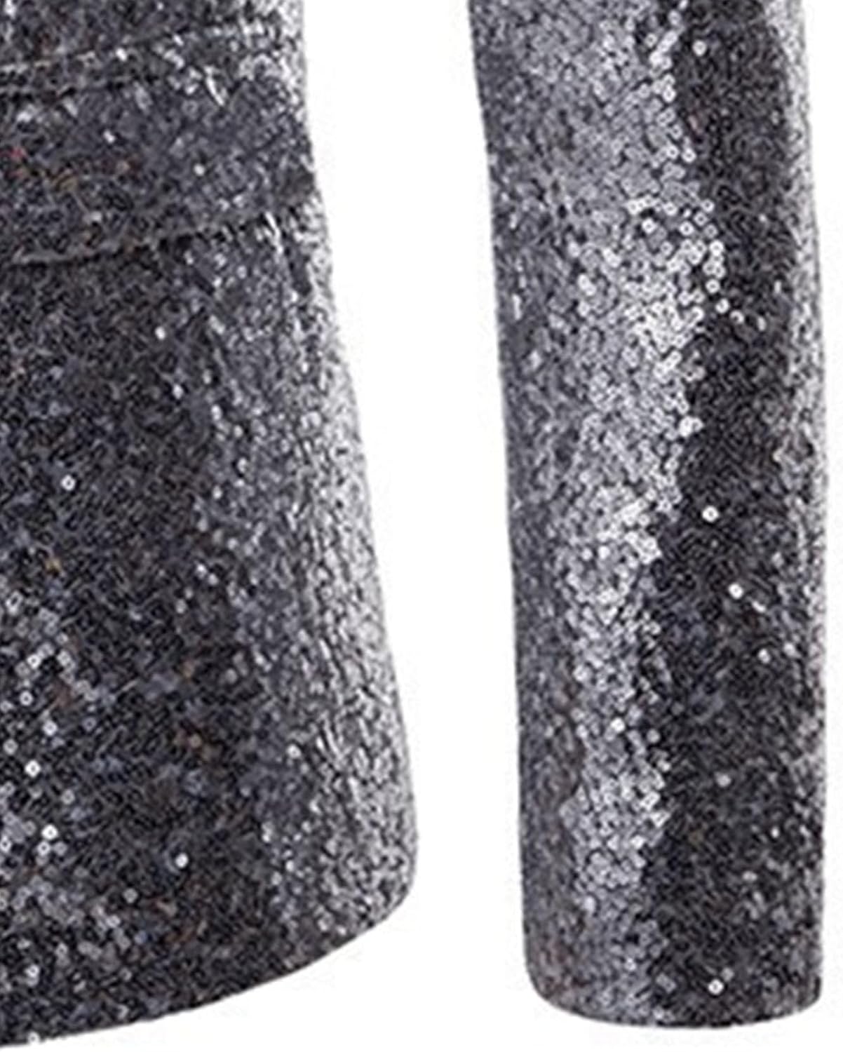 Mens Sequin Tuxedo Jacket Slim Fit 1 Button Peaked Lapel Dress Coat Dinner Party Prom Wedding Suit Jacket