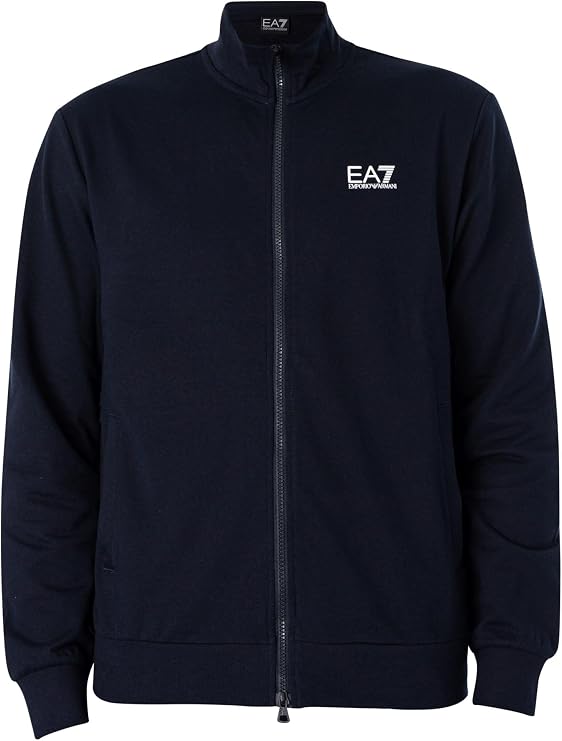 EA7 Men's Chest Logo Zip Tracksuit, Armani Blue, S