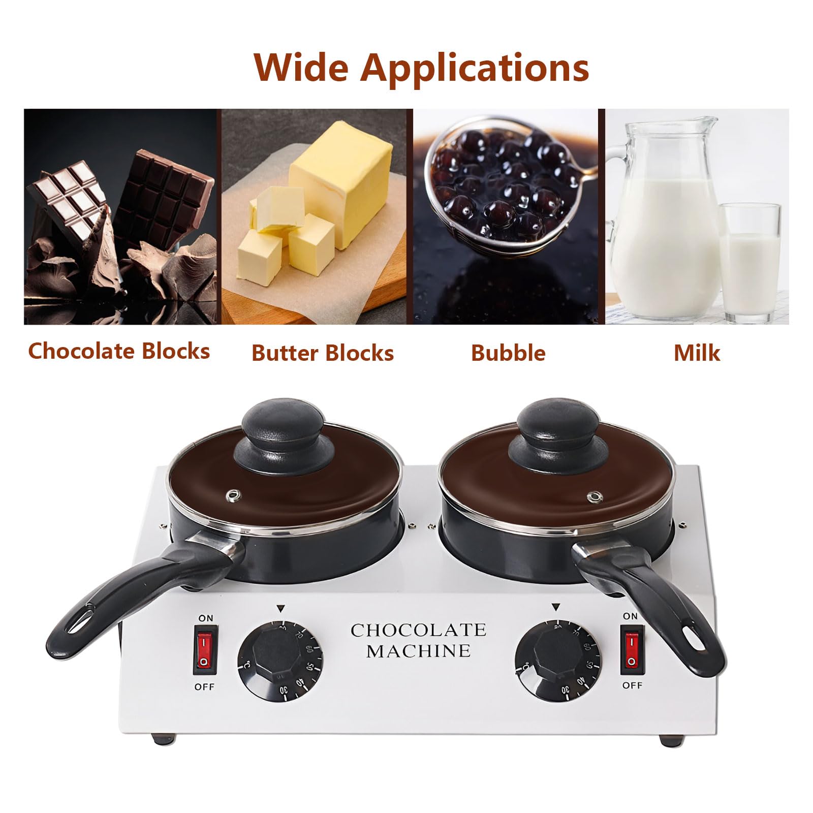 AIZYR Fondoir À Chocolat Électrique Fût À Chocolat Chaud, Machine À Tempérer Le Chocolat Chauffage du Chocolat, des Bonbons, du Beurre Et du Fromage