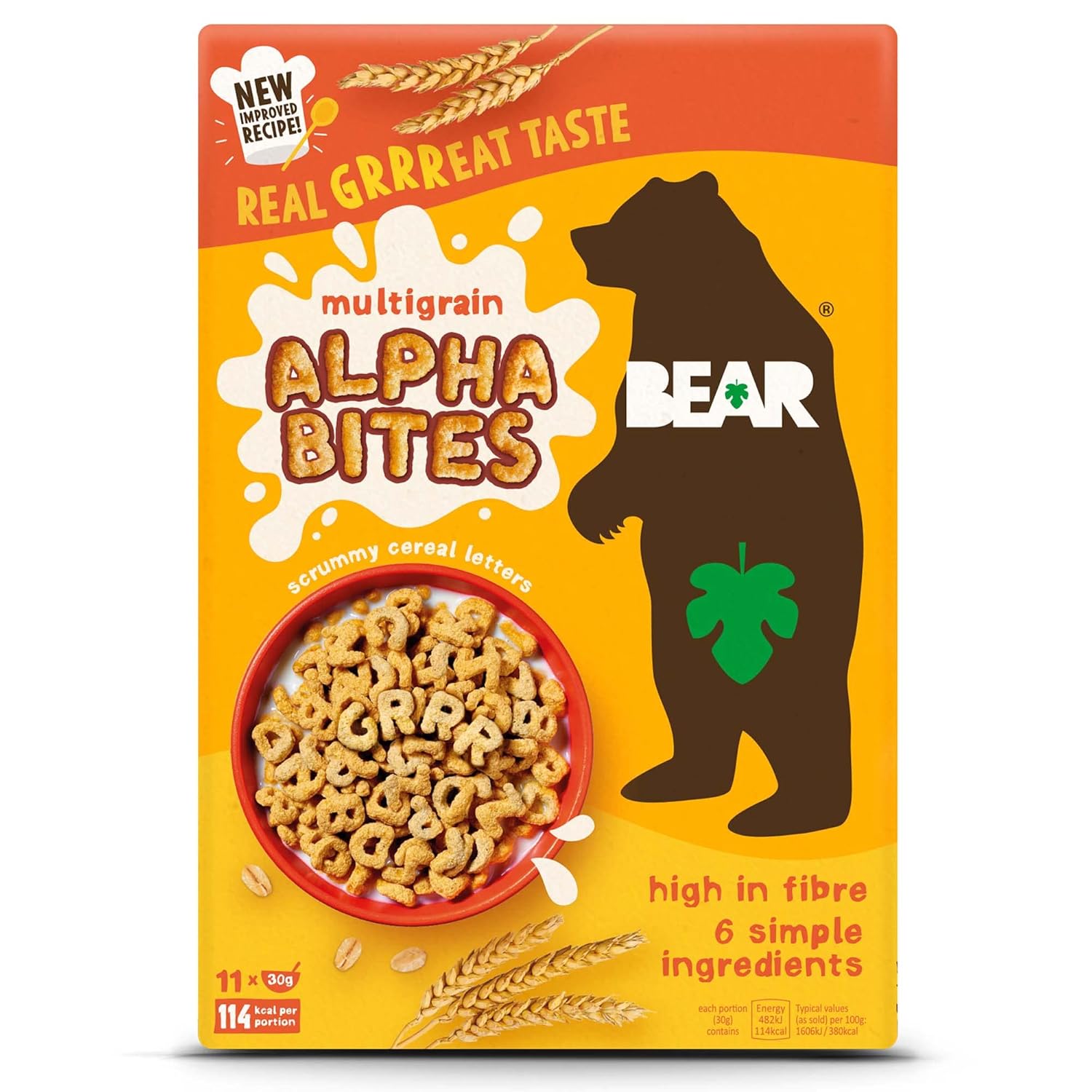 Bear Alphabites Cereal - Multigrain 350g (Pack of 4)