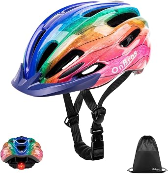 OnBros Kids Bike Helmet for Boys Girls Adjustable Lightweight 50-57cm