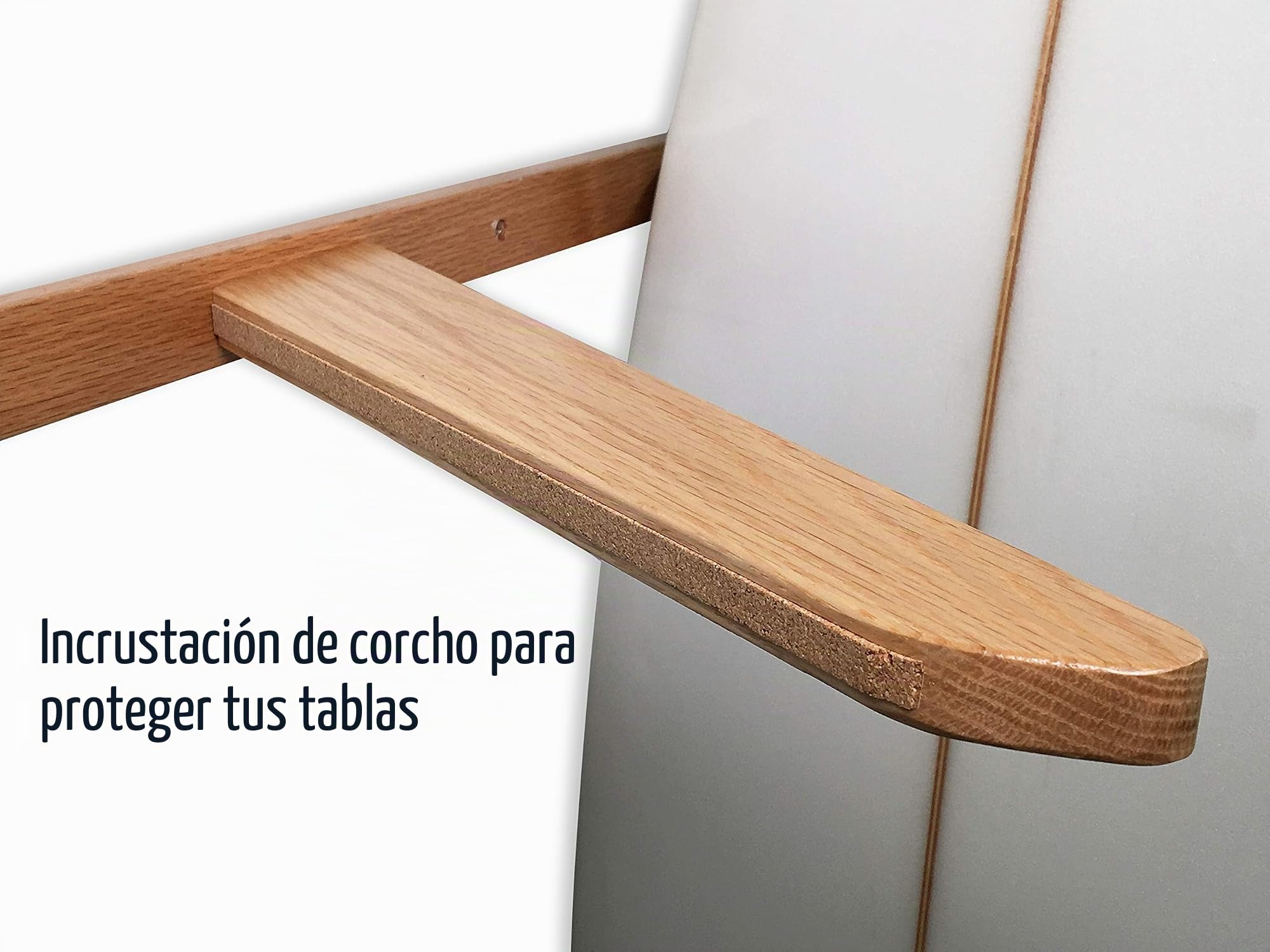 StoreYourBoard Estante vertical de madera para tabla de surf con capacidad para 6 tablas de surf, sistema de montaje de almacenamiento para el hogar y el garaje