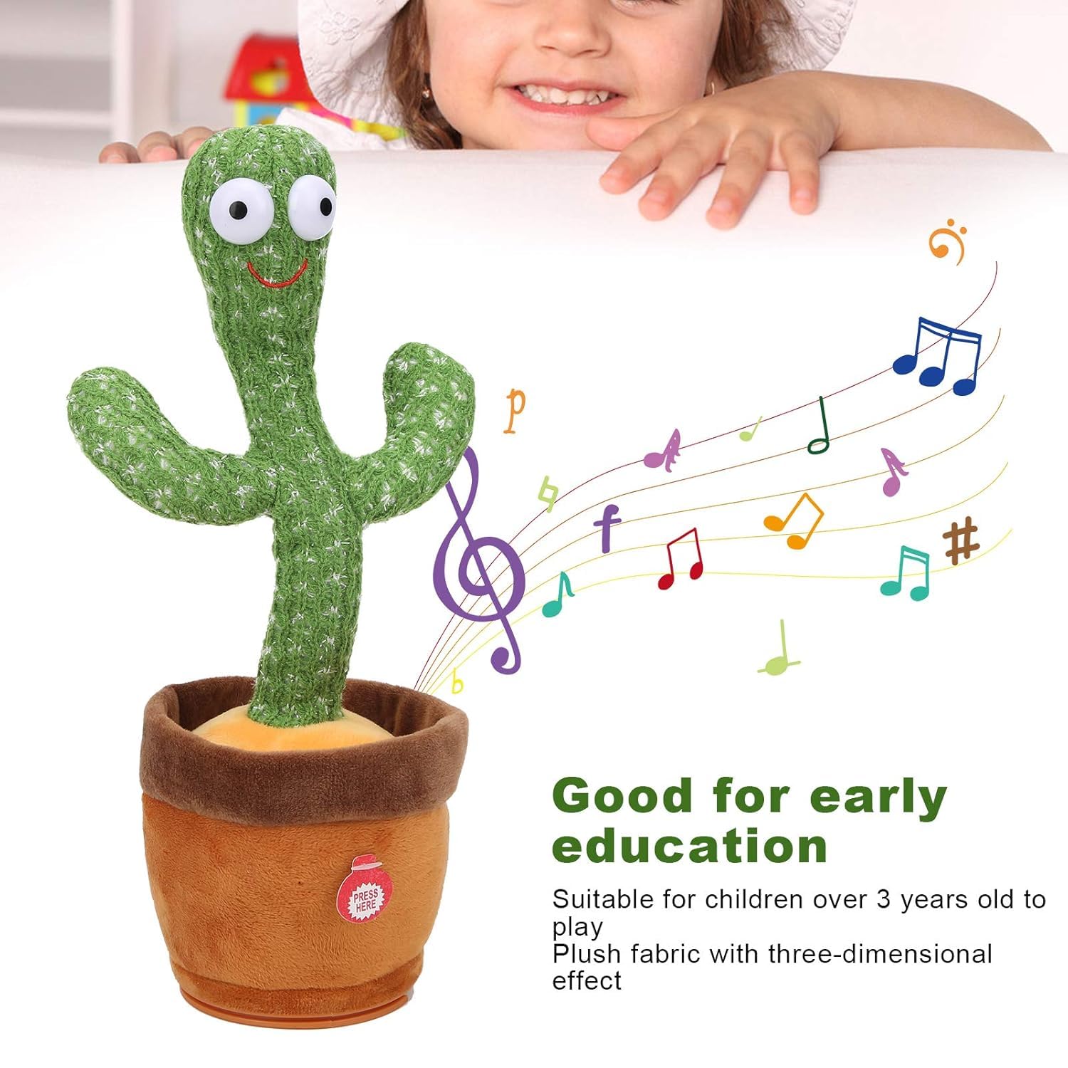 Buy ELITE DROUPS Plush Cactus Toy with Googly Eyes, Green Knitted Succulent  Plant, Decorative Potted Cactus Online at Low Prices in India - Amazon.in