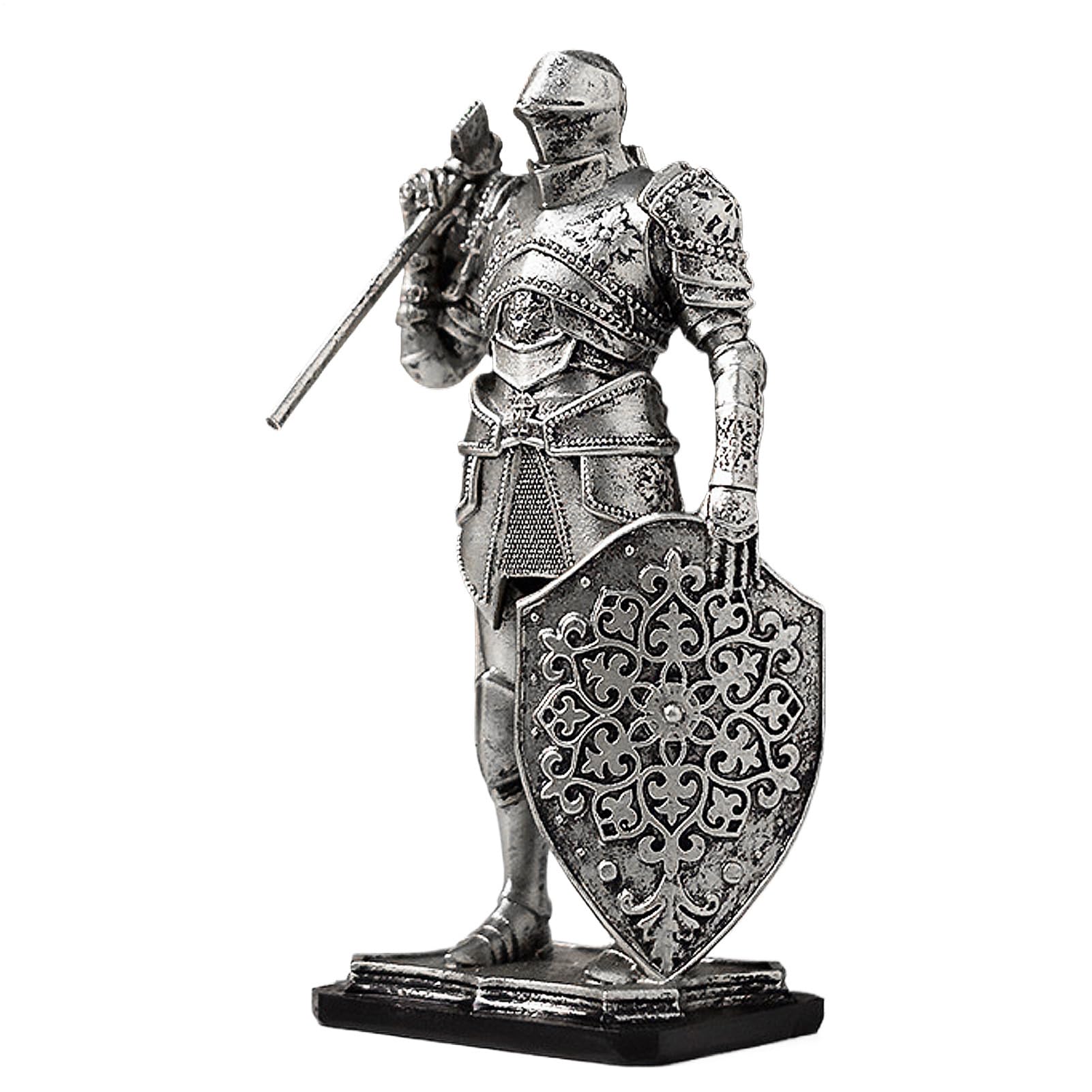 Sculpture de chevalier en résine image de soldat pour intérieur rétro