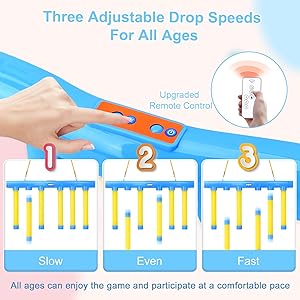 OCES Reflex Stick Game, Reflex Sticks Reaction Training Hand Speed Challenge Game, Upgrade Hand Eye Coordination Training Catching Toy Remote Control 3 Adjustable Speed (Standard)