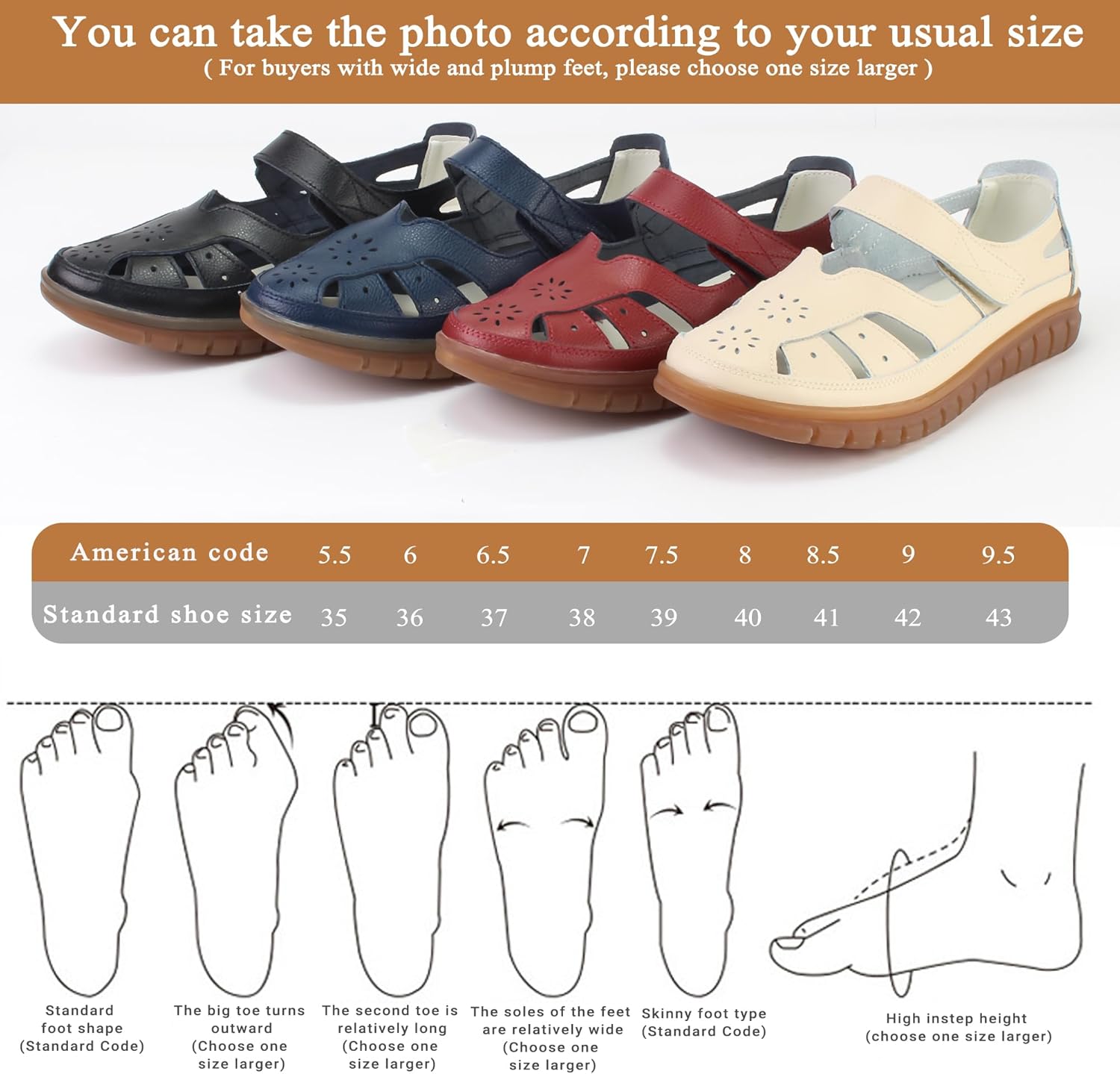 Women 's Classic Genuine Leather Casual Flat Sandal Closed Toe Fisherman Sandals Comfy Work Sandal Everyday Walking Shoe - Image 5