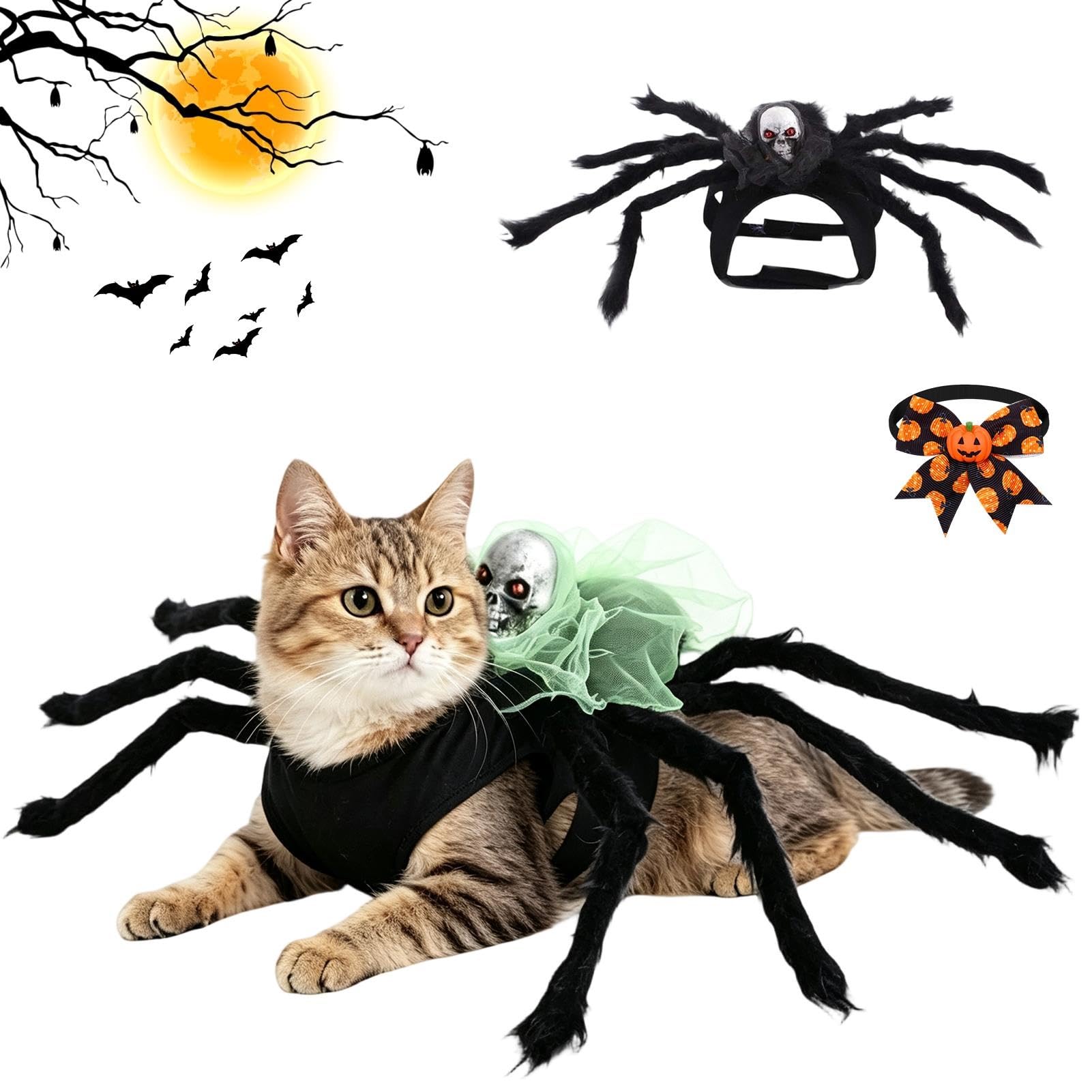 Spider cat costume, Halloween dog costume, spider costume for dogs