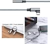 DCHAV USB Audio Converter Adapter Cable, L-Shaped USB C Earphone Jack, Headphone Jack Converter, Type-C 3.5mm, Stereo Mini Terminal, TRRS/4 Poles, USB Converter, Nylon Braid, DAC Chip, Supports