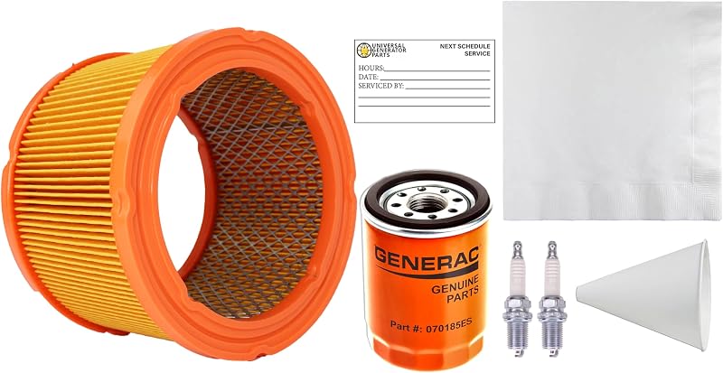5665 Maintenance Kit for 20kW 999cc Generators | Tune Up Replacements, Oil Filter, Spark Plugs, Air Filter, Genuine OEM Parts, Annual Service Solution