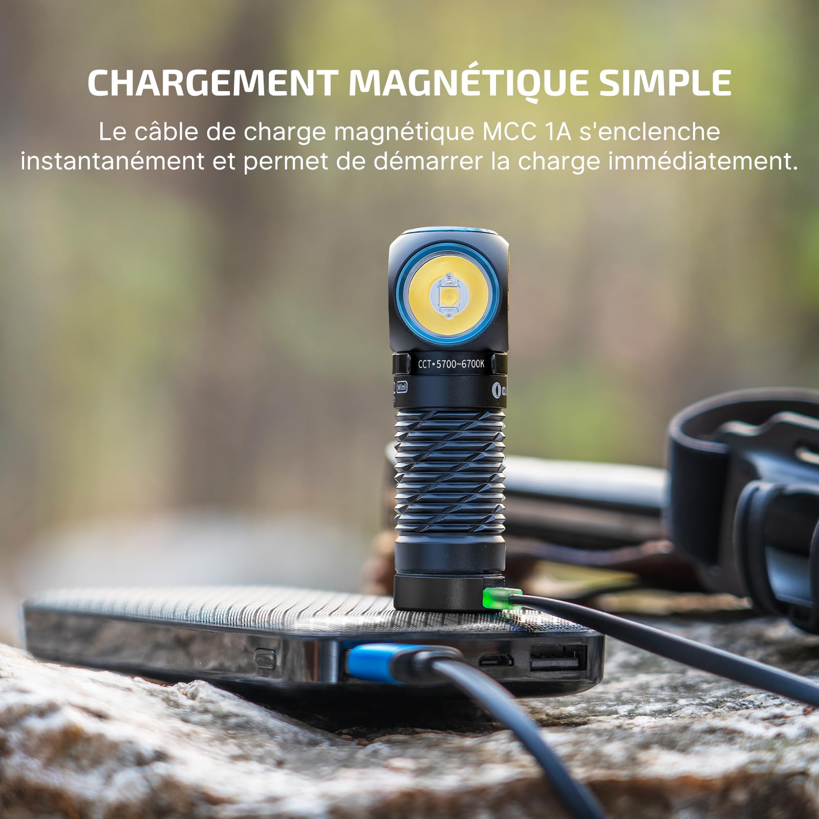 OLIGHT Perun 2 Mini LED Lampe Frontale 1100 Lumen, 10 Jour Max, Portée 150m | Rechargeable Torche Frontales Puissante Lumière Eclairage Blanc et Rouge Réglables EDC Torche pour Camping,Jogging,Randone