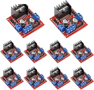 10pcs L298N Driver Board Module DC Stepper Motor Smart Car Robot Peltier High Power Dual H-Bridge Controller