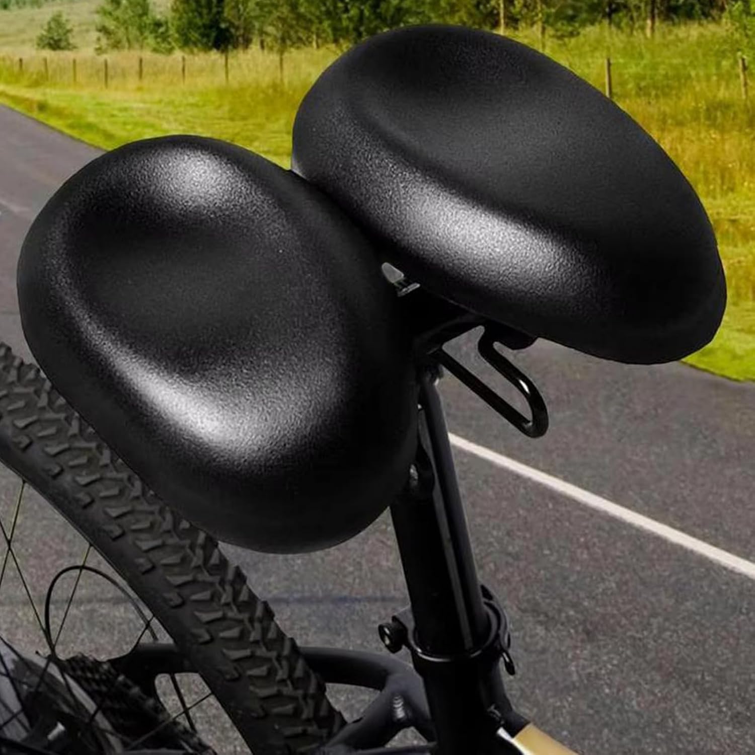 クッション付き自転車サドル,調整可能な自転車シートカバー,衝撃吸収サドルパッド 通勤や長距離ライドに最適なアクセサリー | 日常の運