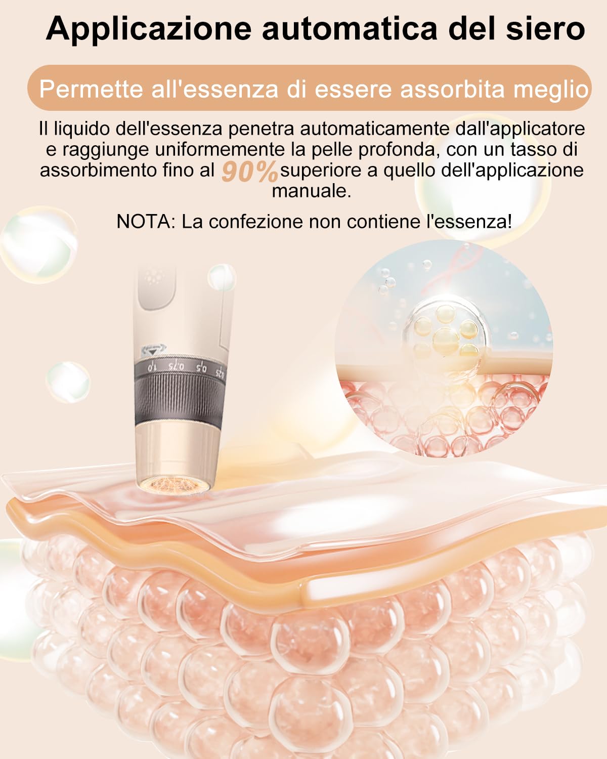 Hydra. pen H5 Dermapen Microneedling Pen, Applicatore Wireless di Siero Essenziale con Microcorrente EMS, Per la Cura Della Pelle, Rughe, Cicatrici e Perdita di Capelli, Salone di Bellezza Domestico