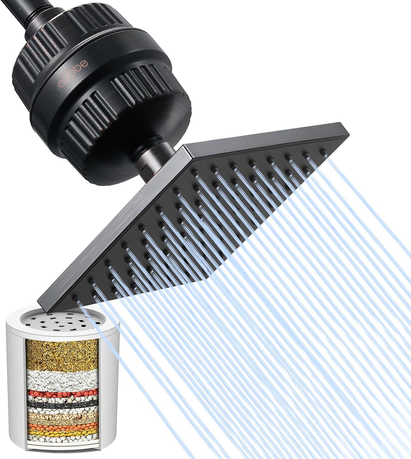 Cobbe high pressure filtered shower head with 20-stage filter