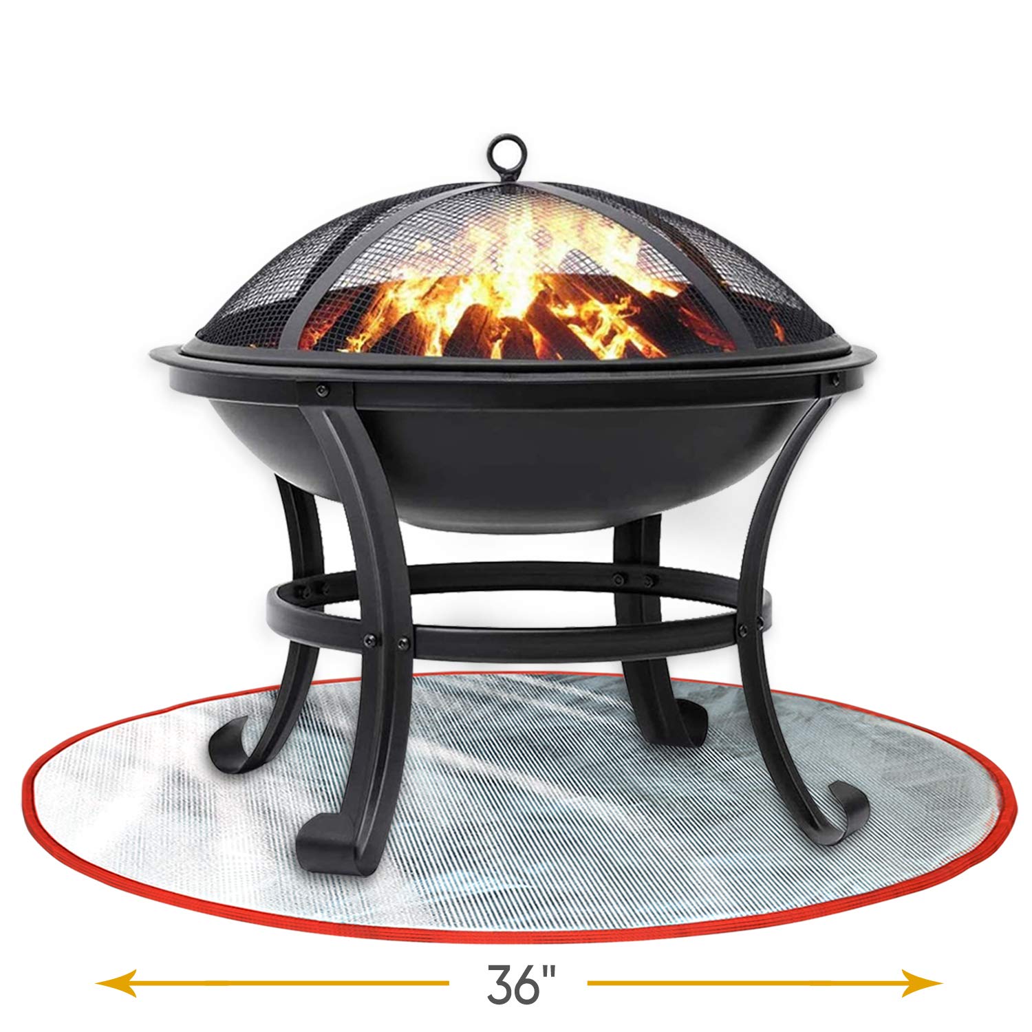 Buy Smudguardian Fire Pit Mat 36 Inch Round Heat Protector Mat 5