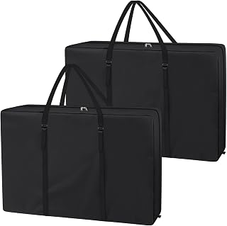 Explore Land Heavy Duty Chair Storage Bag for Folding Longue Zero Gravity Light Weight Transport Folding Rollator Walker (2PACK-Black)