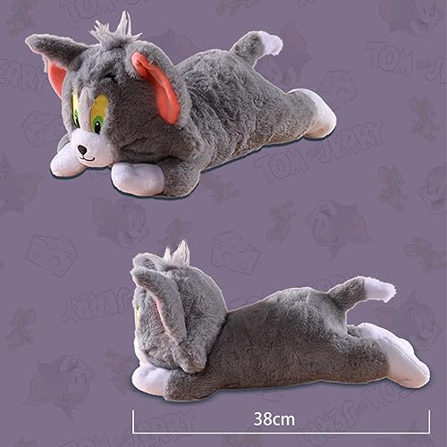 Miniatura 5 de Zgwafdww Juguete de peluche de gato Tom con Jerry Mouse de 15 pulgadas, animales de dibujos animados, regalo de cumpleaños para niñas y niños (2