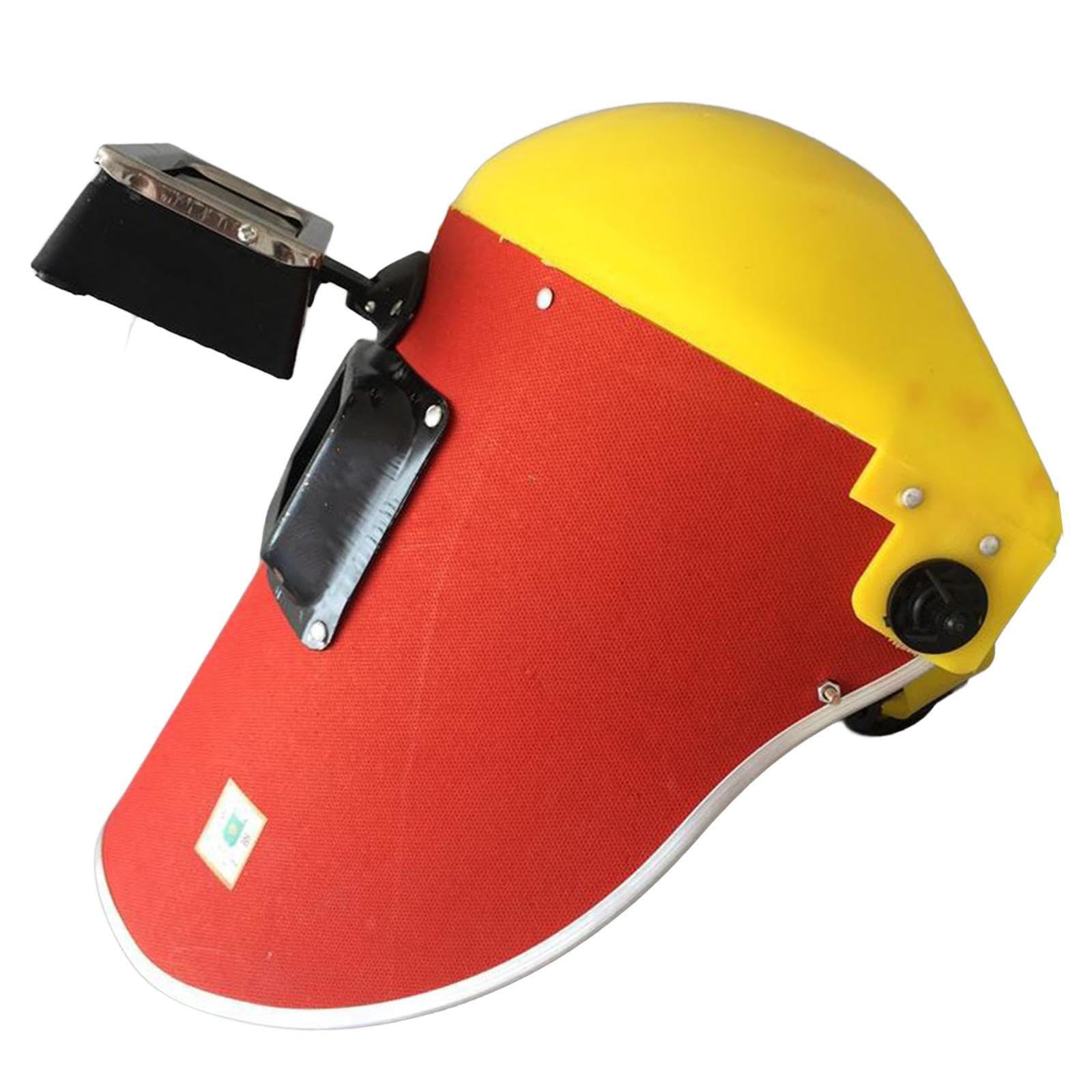 Auyxssz Red Welding Helmet Featuring Lightweight Construction And Adjustable Face Mask For Enhanced Safety During Operations Adjustable Face Guard Lightweight