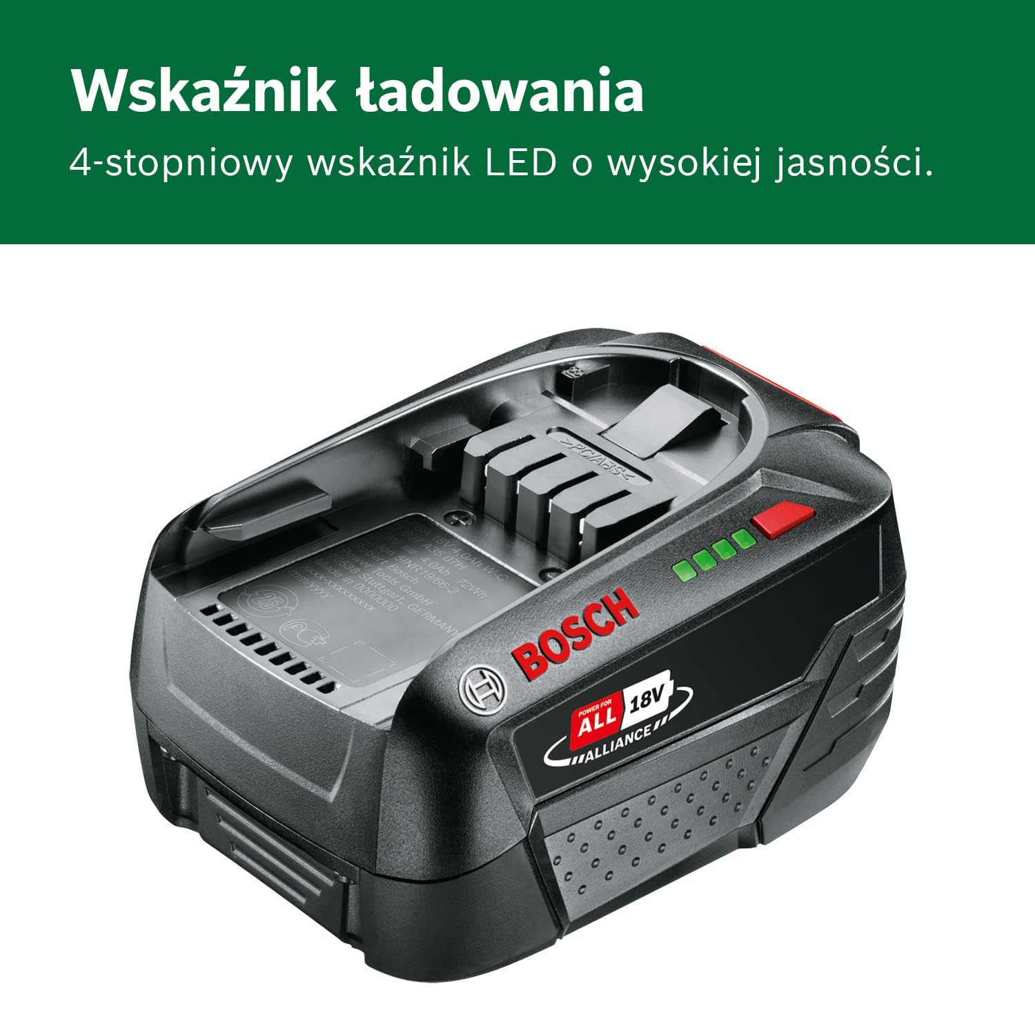 Bosch akumulator PBA 18 V 4,0 Ah W-C (system 18 V, akumulator 4,0 Ah, w kartonie)