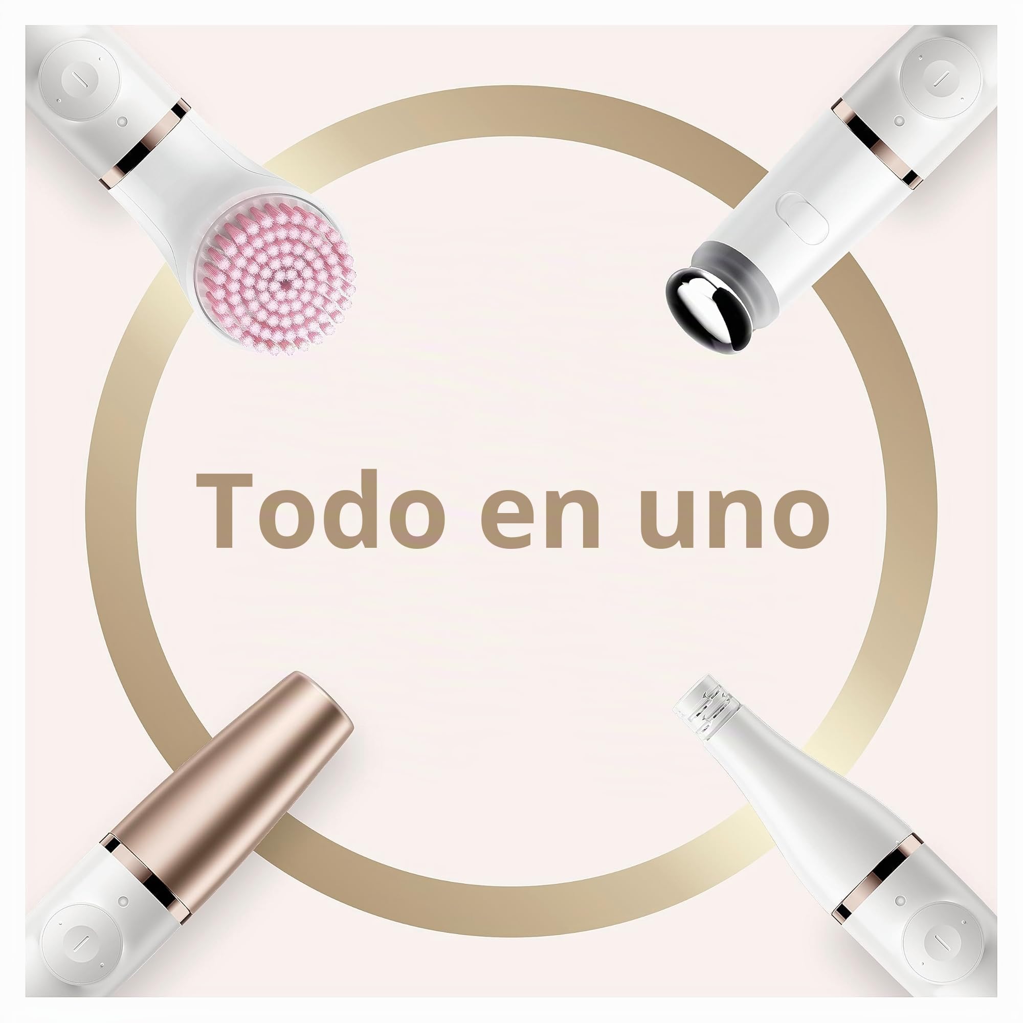 Braun Depiladora Facial Mujer Todo en Uno FaceSpa Pro 912 con Cepillo de Limpieza, Elimina El Vello Y Limpia La Piel, Depiladora Recargable Y Resistente al Agua, Set de Belleza con 3 Accesorios