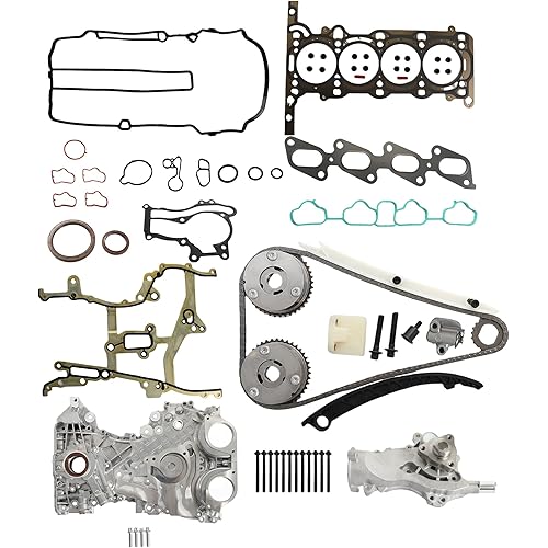 1.4 Engine Overhaul Rebuild Kit Timing Chain Kit Water Pump Oil Pump Engine Gasket Set w/Head Bolts Fits for 11-16 GM Chevrolet Cruze 1.4L HS26540PT-1 24405895 ES72474 TK647