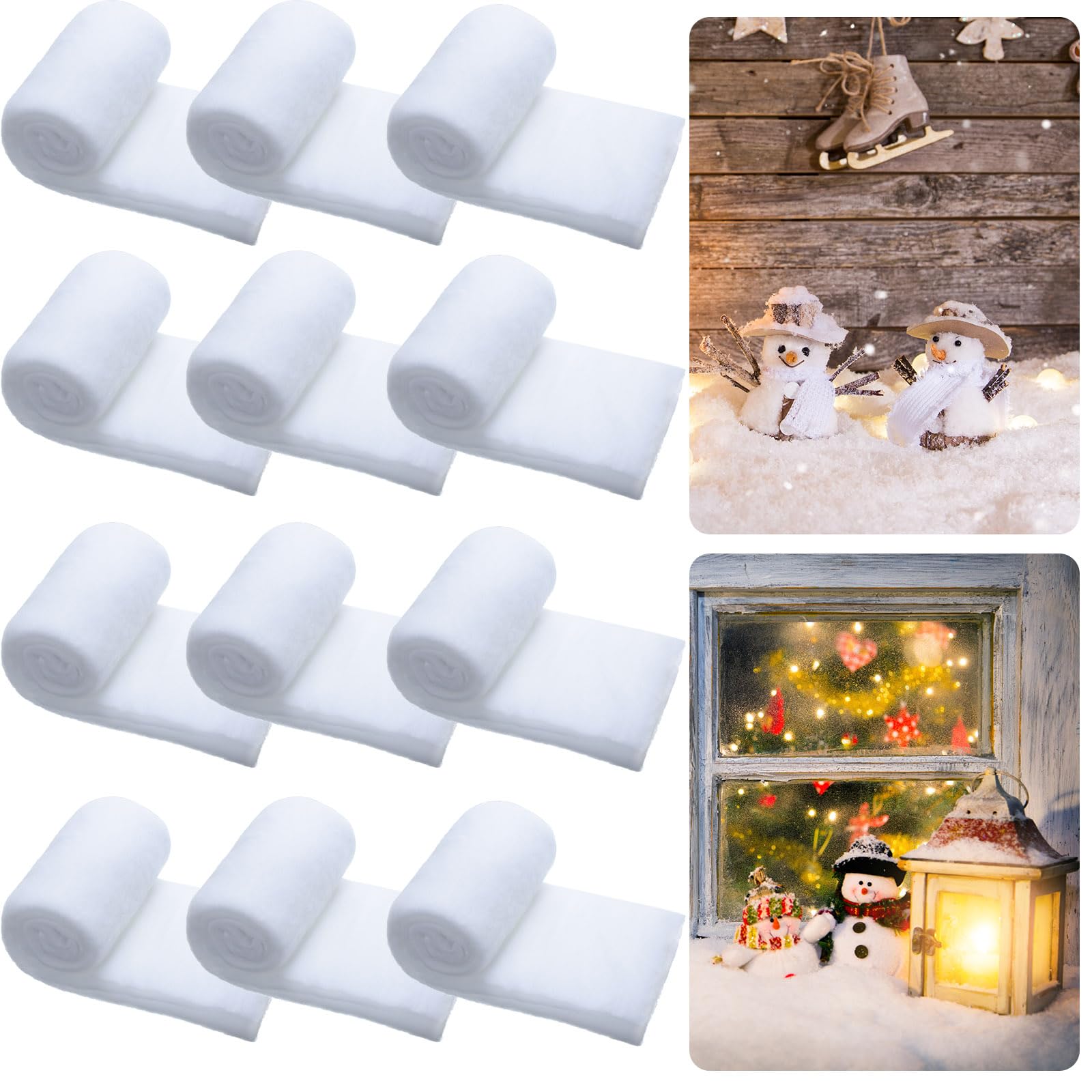 Weihnachten Gefälschte Schneedecke 76,2 cm x 2,4 m Weihnachten Schneerolle Künstliche Weihnachtsdorf Display Schneedekorationen Flauschige Gefälschte Schneedecke Weihnachten Faux Schnee Blatt für