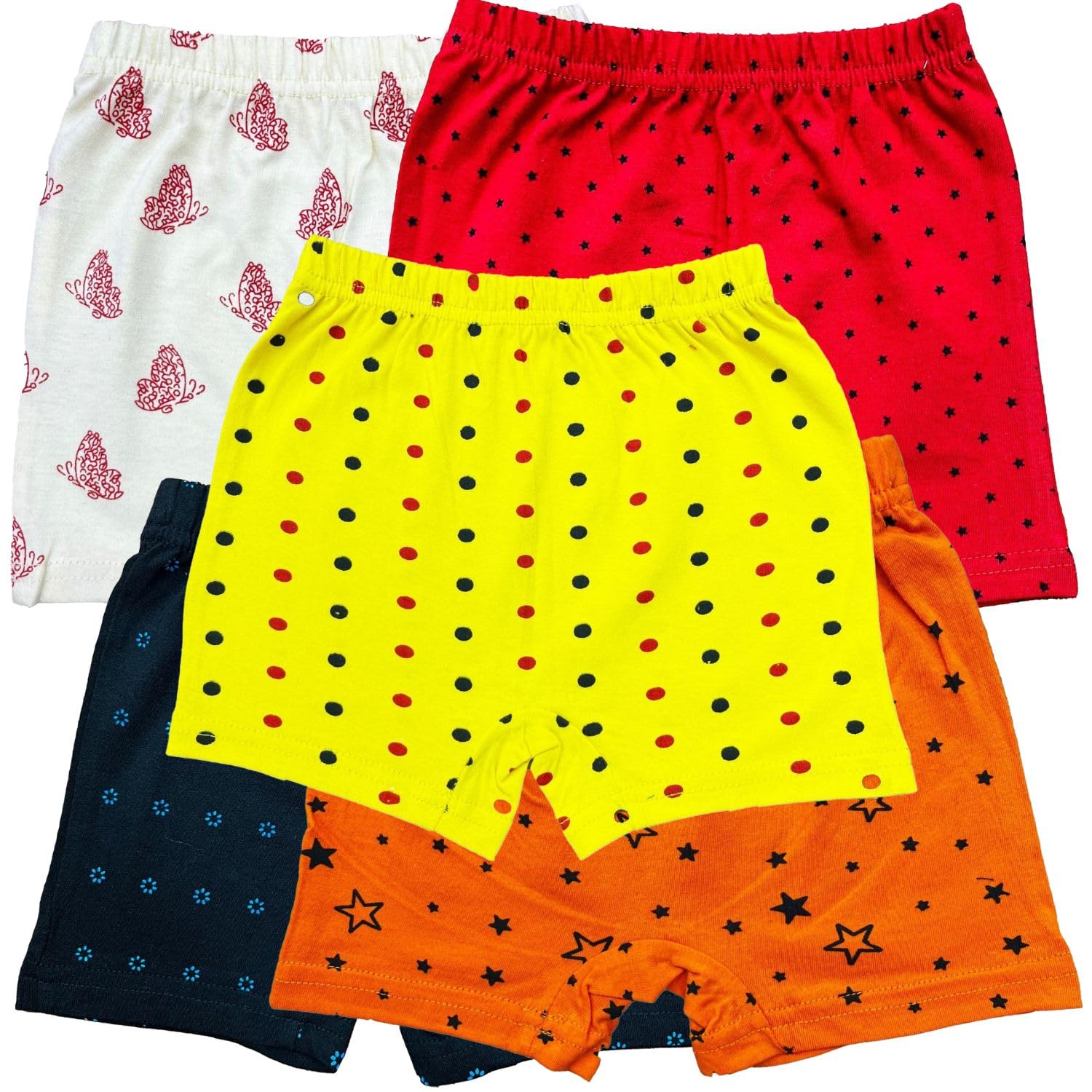 Fasha Kids Printed Unisex Bloomer Underwear 100% Cotton Soft Comfortable | Skin Friendly | Innerwear | Pack of 5-image-30