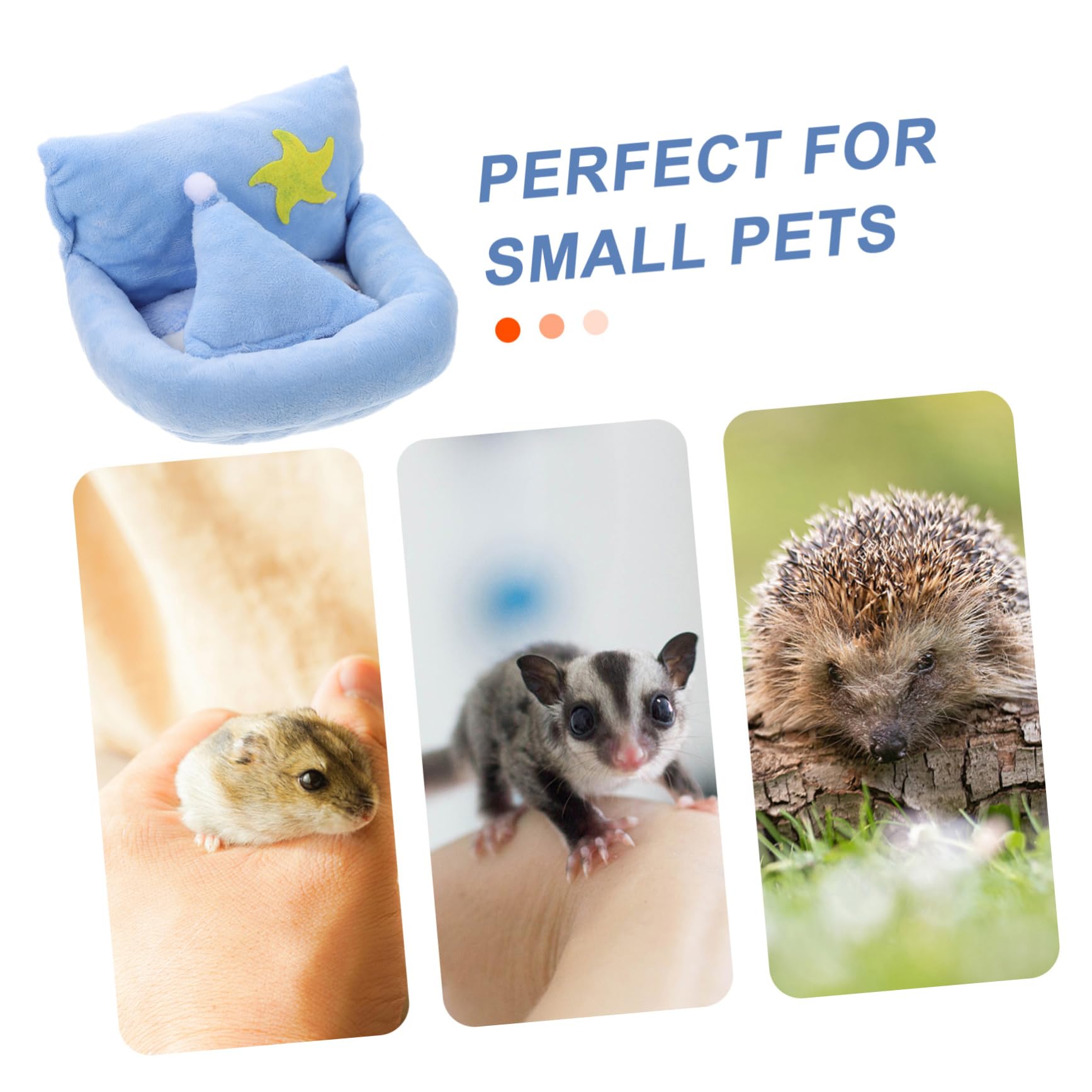 Housoutil 3stücke Kuschelnest Für Kleintiere Plüschbett Für Hamster Meerschweinchen Und Zuckergleiter Winterversteck Für Haustiere Und Warm Für Entspannte Ruhezeiten