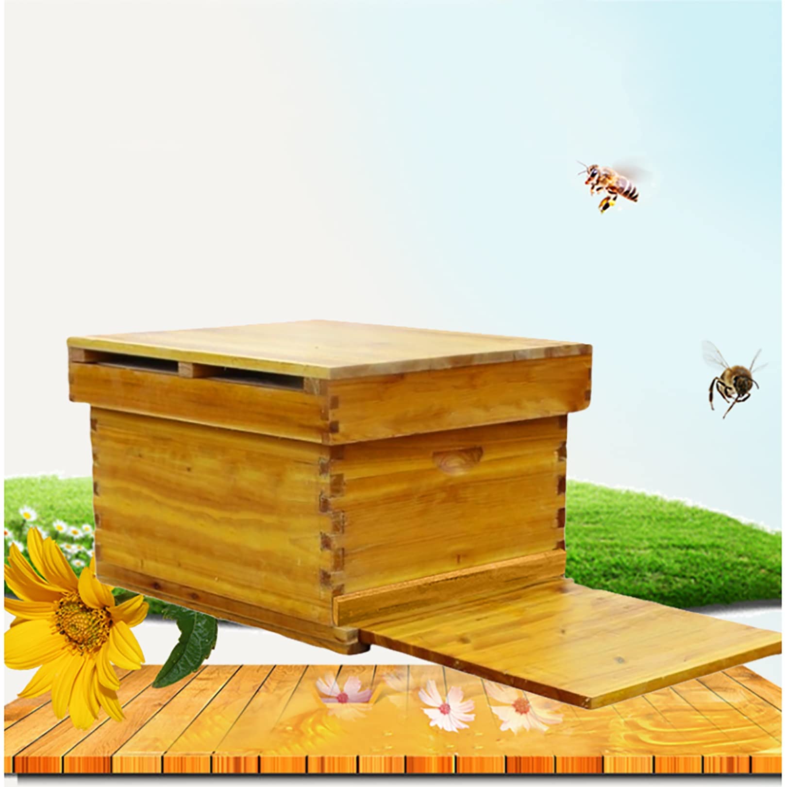 Amazon.co.jp: ミツバチ 巣箱 蜜蜂巣箱養蜂 巣箱ワックスを煮る 蜜蜂
