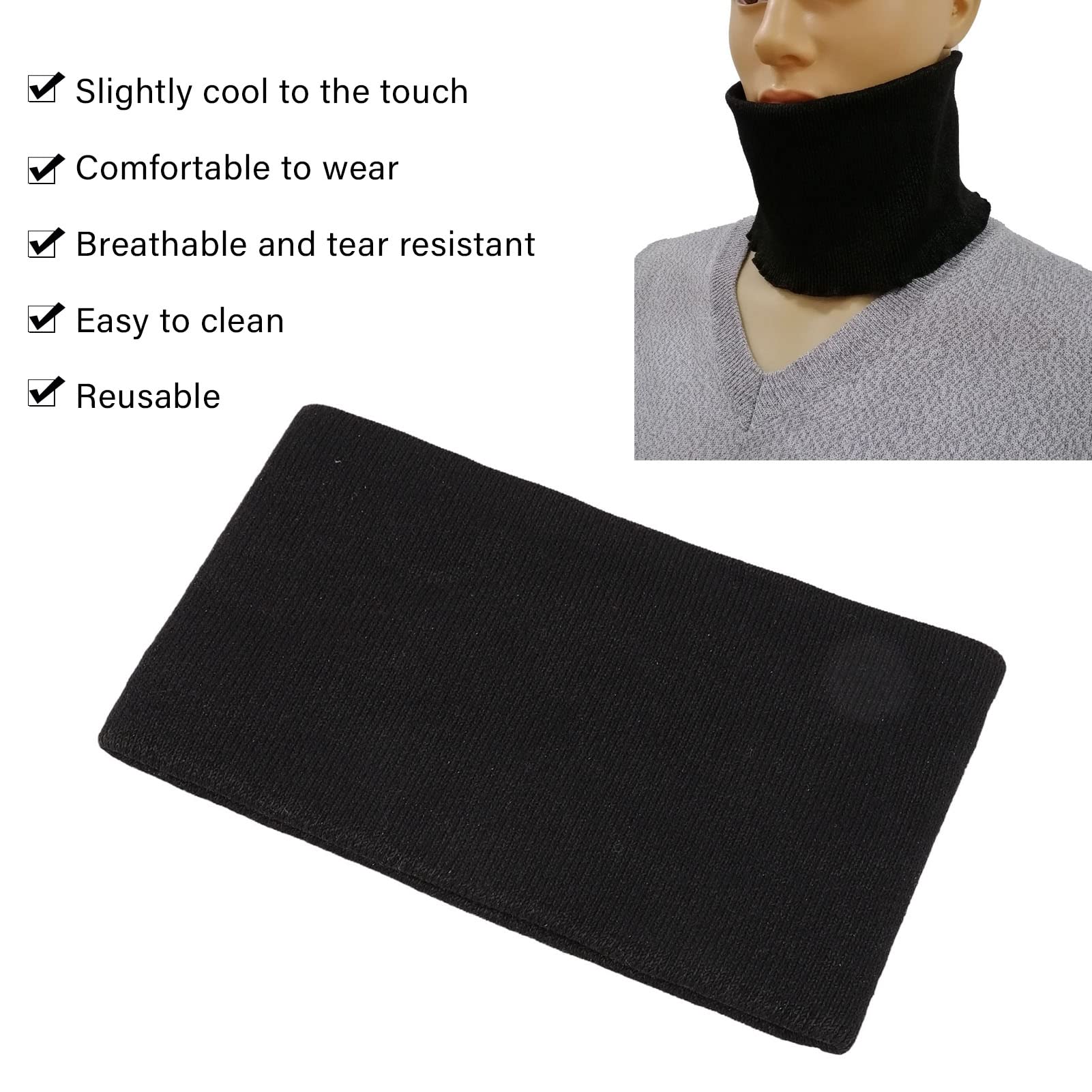Natudeco 5 Level Cut Resistance Welding Neck Protector Breathable Reusable Cut Resistant Proof Neck Guard Welding Protecting Tool Personal Protective Equipment - Image 4