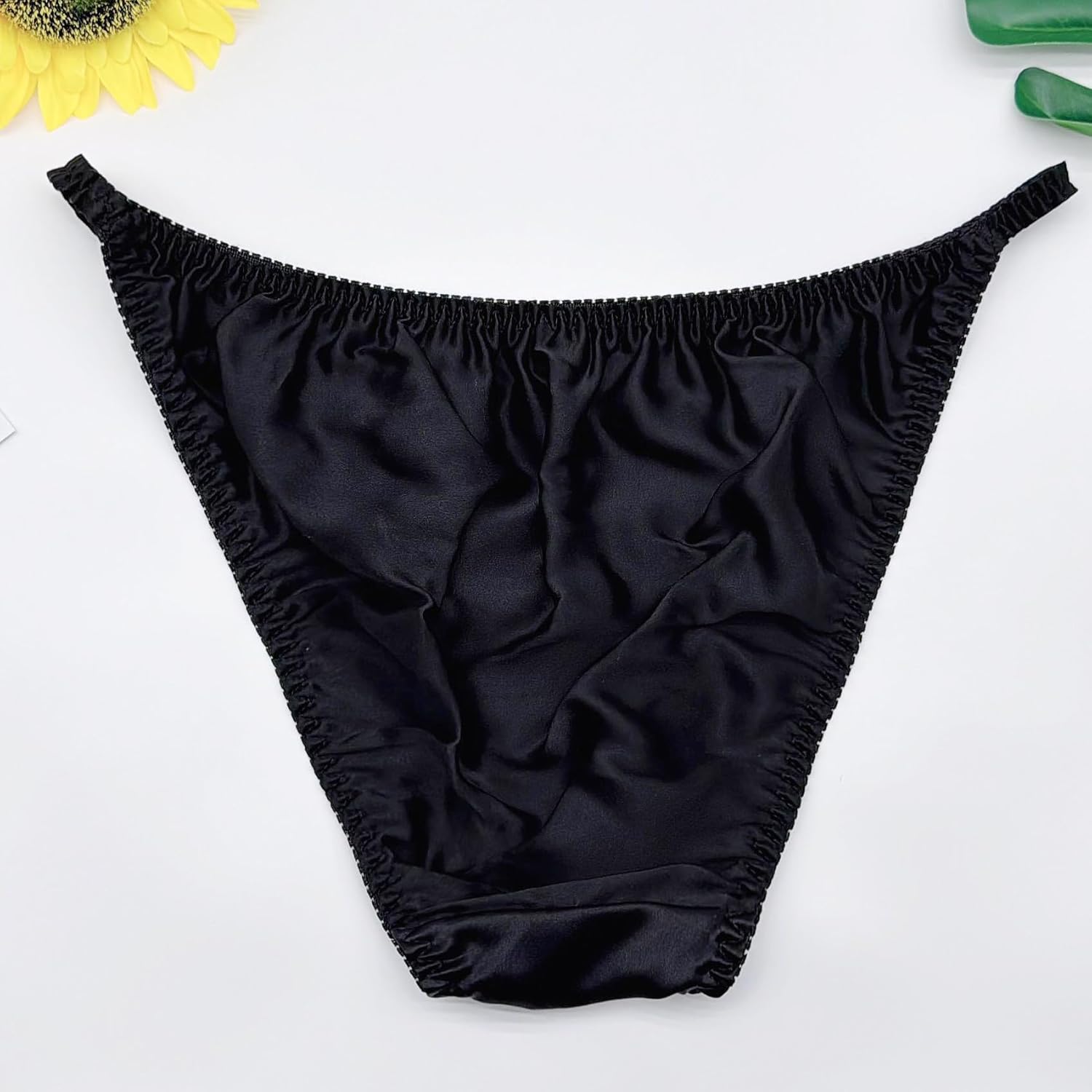 Women Silk Satin Panties Sexy Briefs Soft Fit Summer Beach Bikini Thong,G-String Perfect for Daily Underwear - Image 3