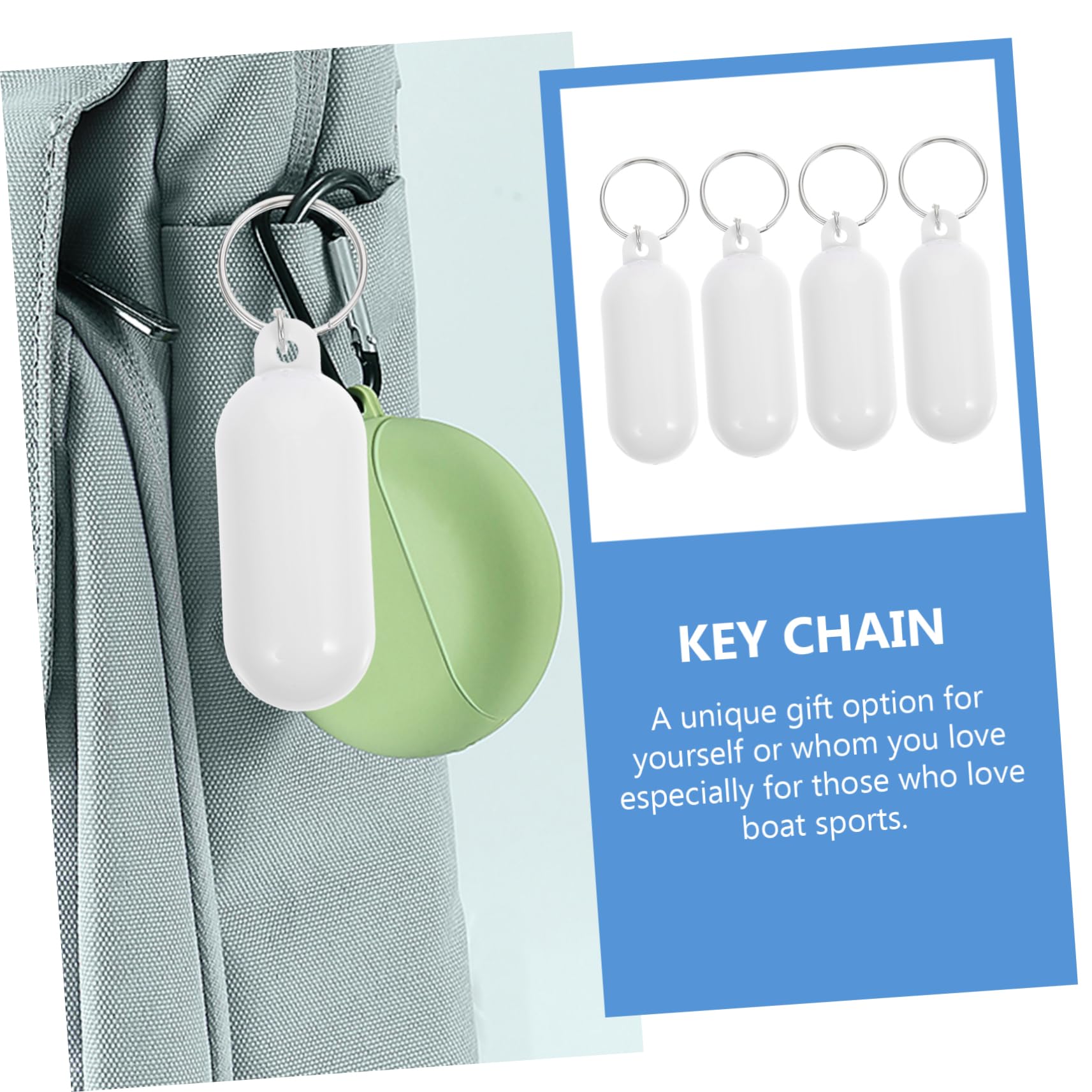 SHERCHPRY Portachiavi Galleggiante Portachiavi Galleggianti Portachiavi Barca Galleggiante Keyrings Decori Appesi Allo Zaino Ciondoli Portachiavi Abs Bianca