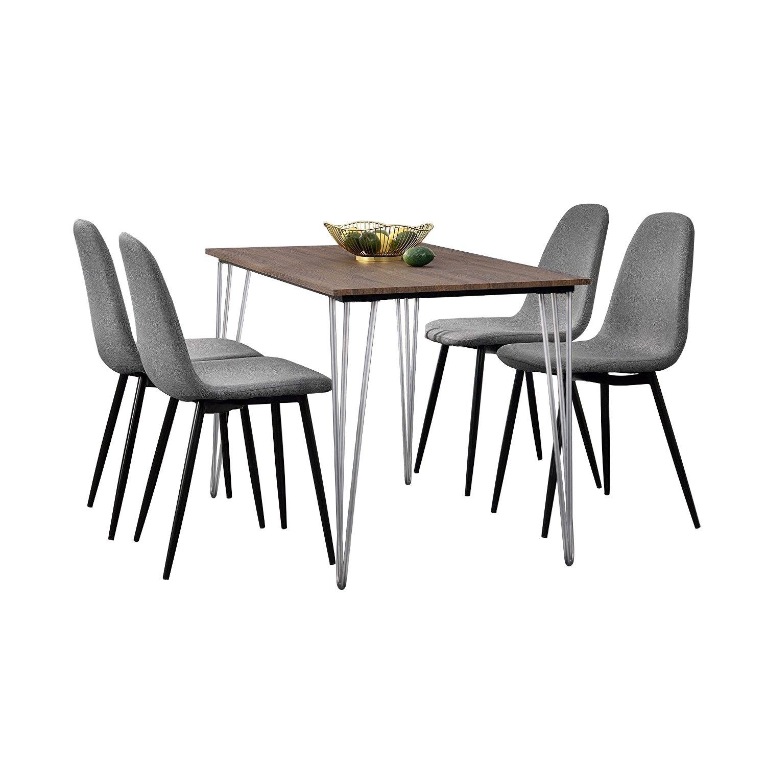 Zelsius Pieds de Table en Acier, Pieds en épingle à Cheveux, Cadre de Table | Jeu de 4 chemins de Table | Jambes à Cheveux pour Table à Faire soi-même (71 cm, Acier Brut)