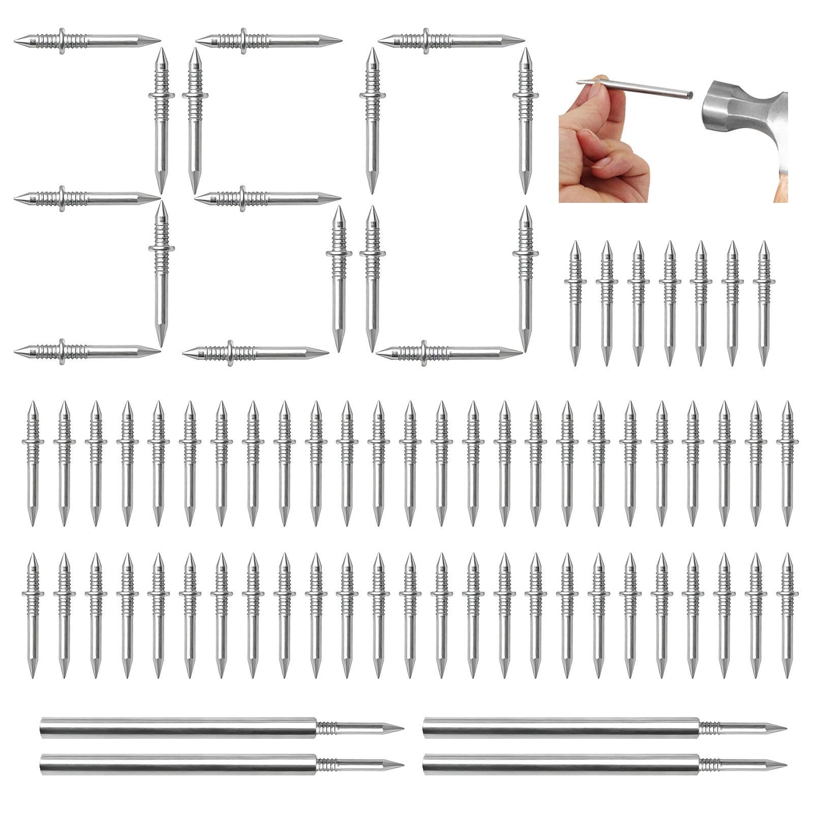 Tharvolex 350 PCS Seamless Double-Headed Nails, Invisible Wall Screws for Wood Furniture & Skirting Installation