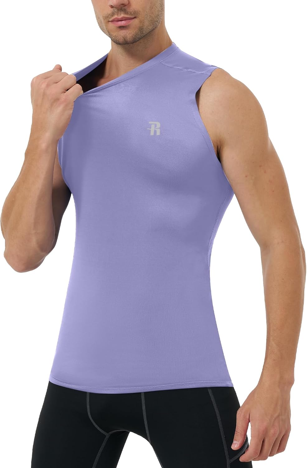 Runhit Mens Sleeveless Compression Shirt Workout Muscle Tank Top Quick Dry Athletic Base Layer Undershirt for Basketball - Image 6