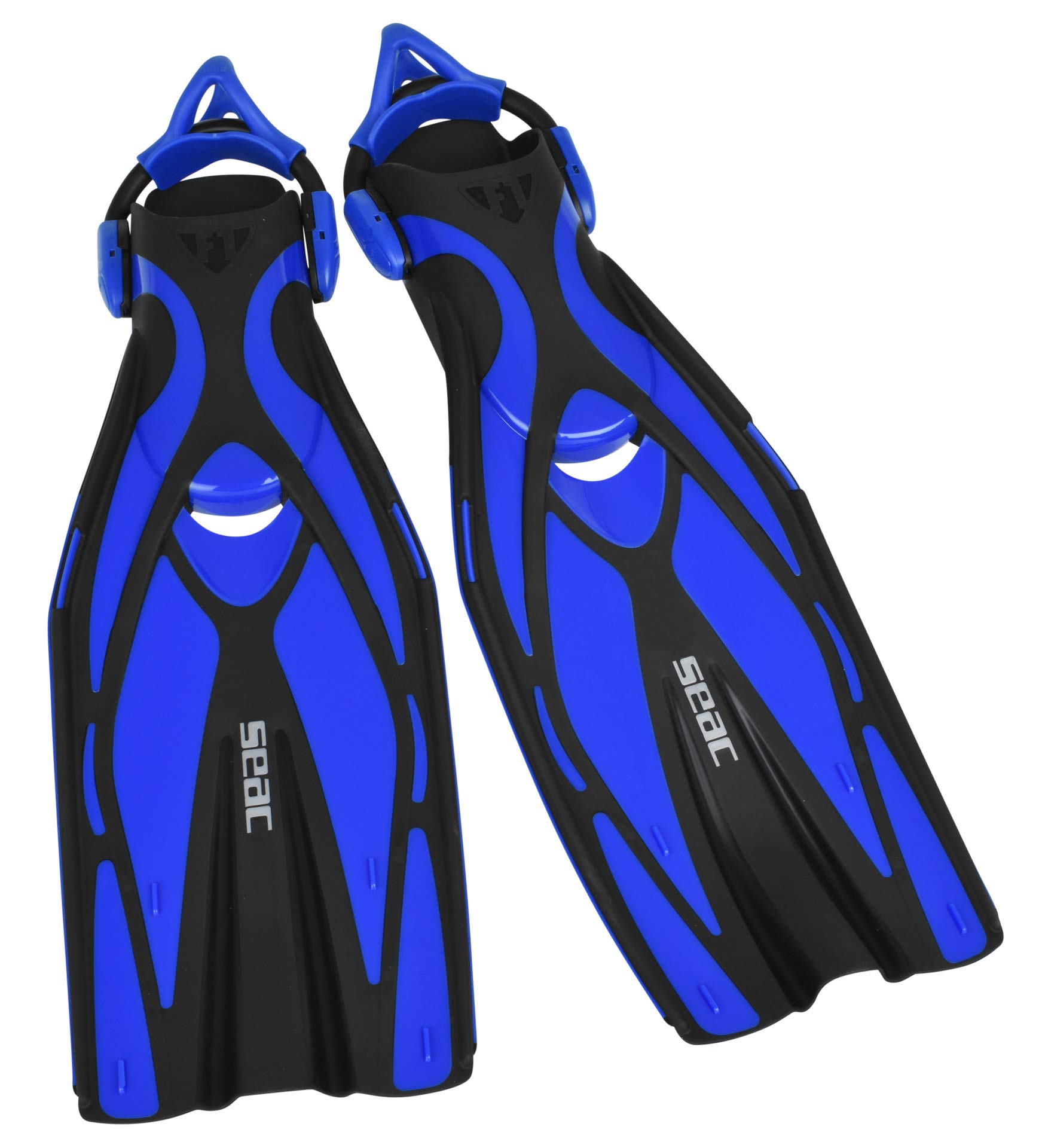 SEAC F1 S-Aletas de Buceo ultraligeras con Correa elástica, 730 Gramos, Unisex Adulto